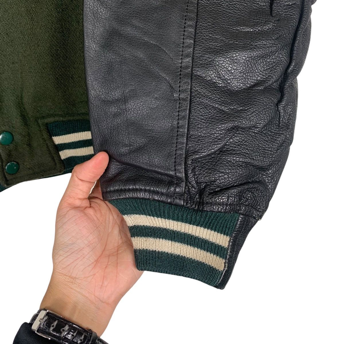 Japanese Brand Vintage Pop Gear Fullness Big Logo Leather Varsity Jacket Size US M / EU 48-50 / 2 - 13 Thumbnail