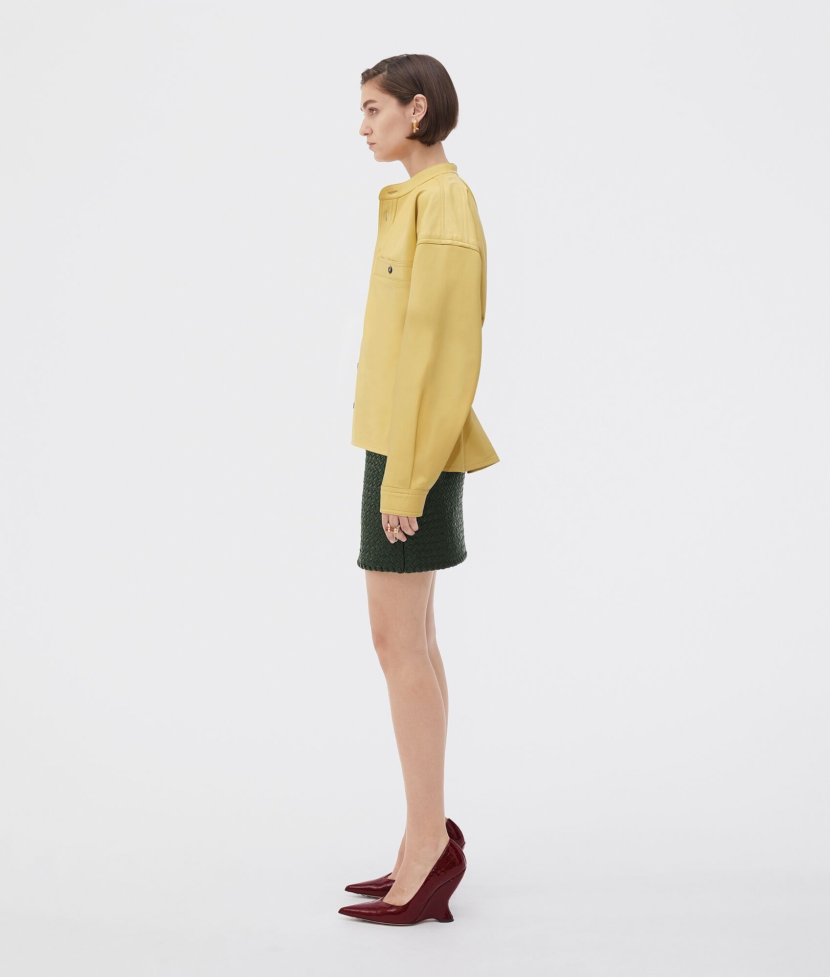 Bottega Veneta o1n1vont0425 Smooth Nappa Shirt in Butter Size M / US 6-8 / IT 42-44 - 3 Thumbnail