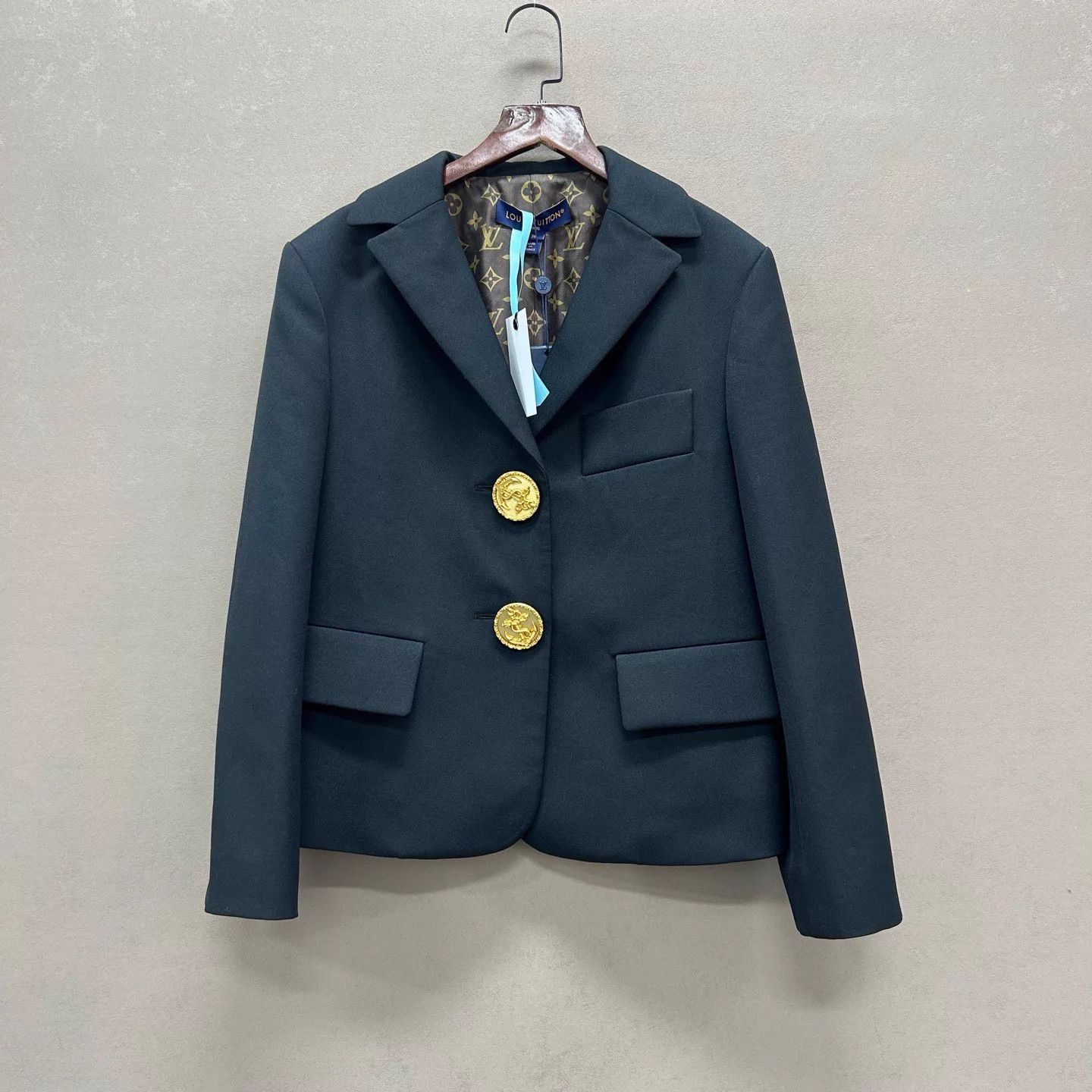 Louis Vuitton LOUIS VUITTON Black Anchor Gold Buttons Monogram Suit 36 Size XS / US 0-2 / IT 36-38 - 1 Thumbnail