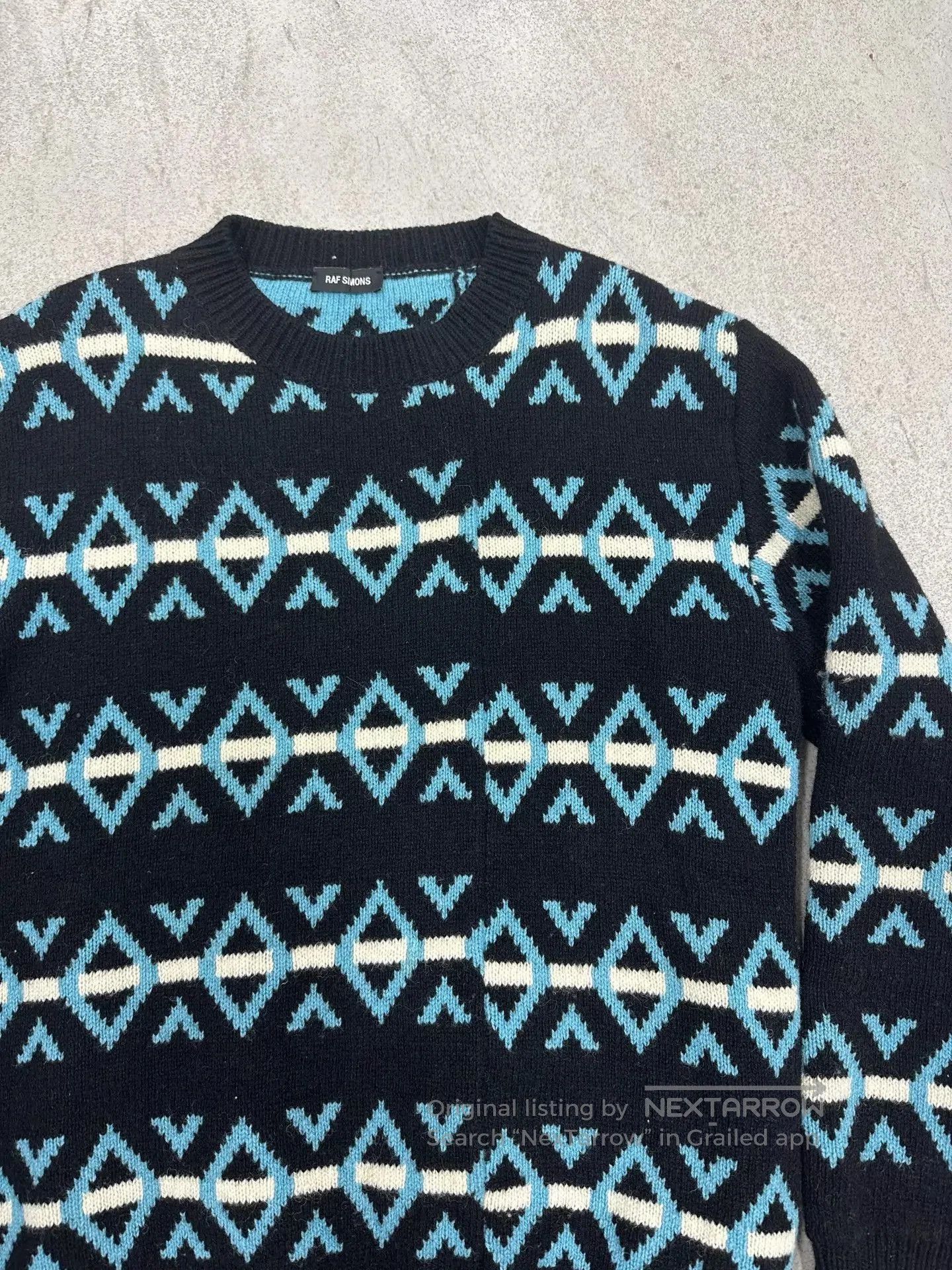 Raf Simons Geometric Pattern Crewneck Sweater. Size US M / EU 48-50 / 2 - 2 Thumbnail