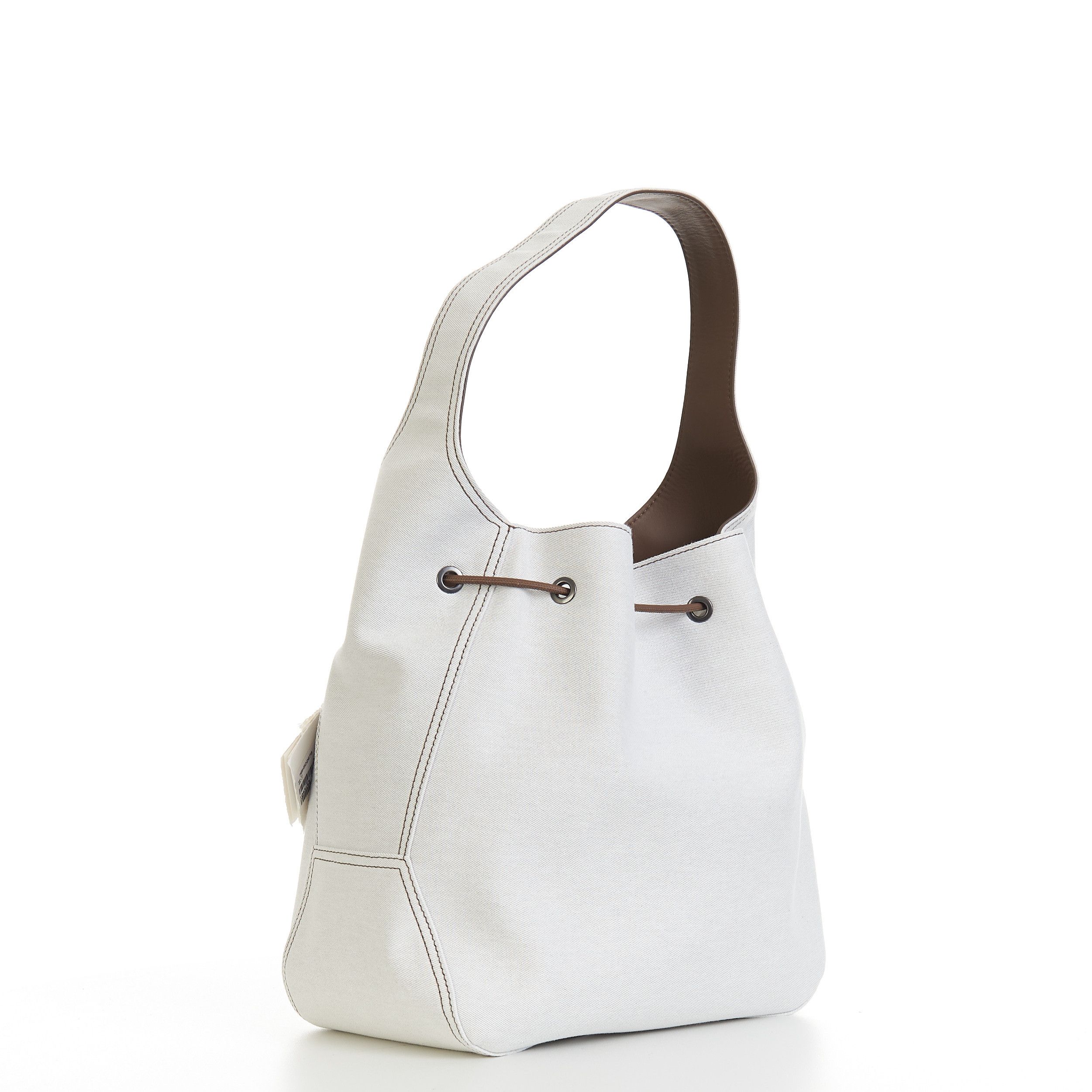 Brunello Cucinelli BC Duo Bucket Bag In Cotton & Linen Gabardine Size ONE SIZE - 4 Thumbnail