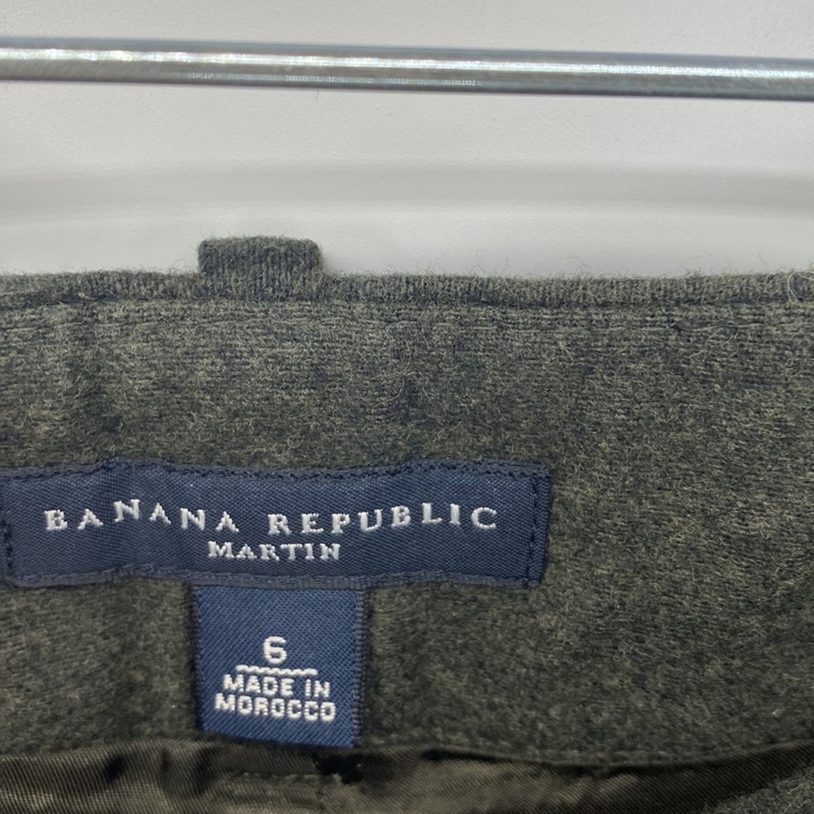 Banana Republic Banana Republic wool cashmere Martin wide leg pant green Size 28" / US 6 / IT 42 - 6 Thumbnail