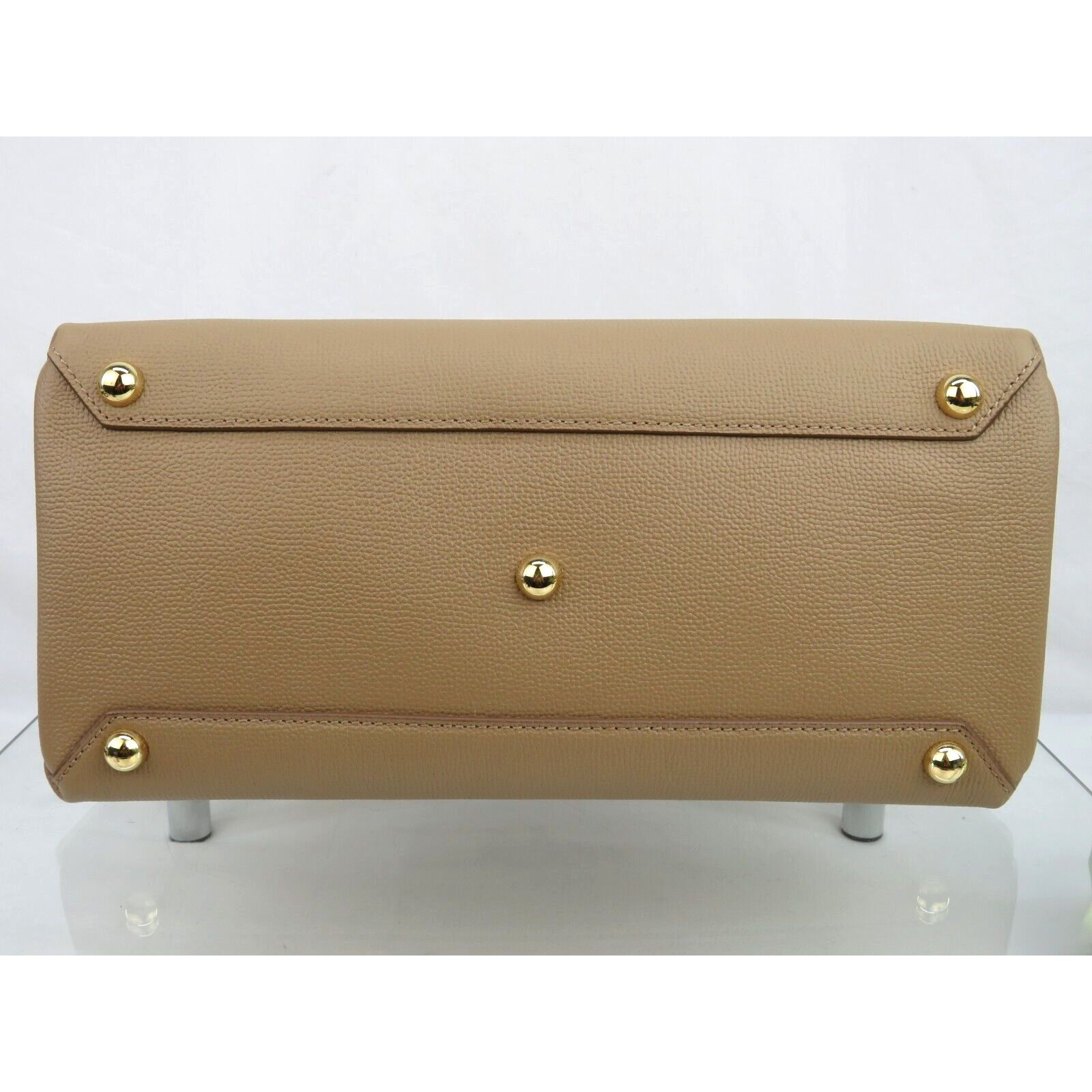 Burberry BURBERRY MD BANNER CAMEL LEATHER CHECK LOGO SHOULDER BAG Size ONE SIZE - 4 Thumbnail
