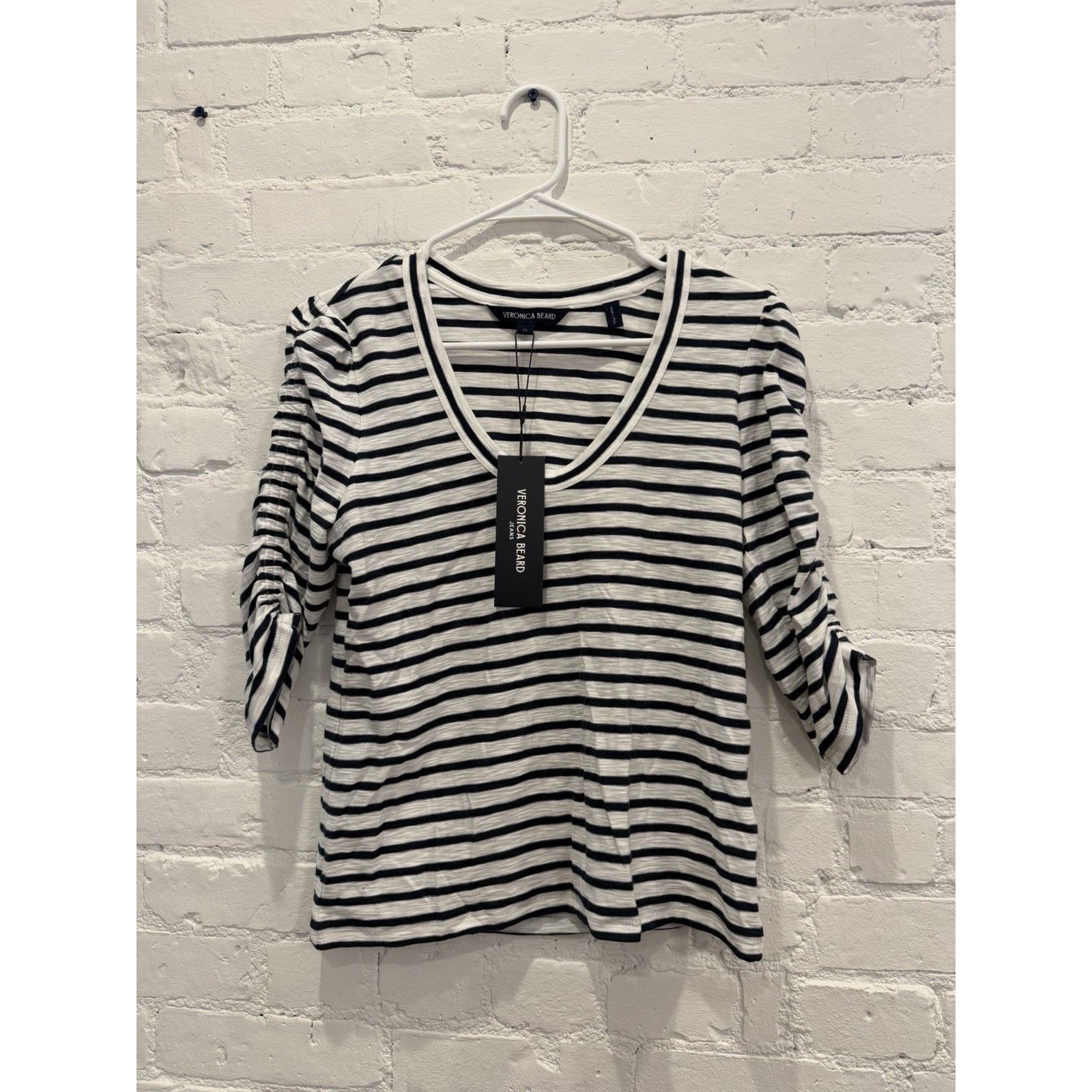 Veronica Beard VERONICA BEARD TOP WOMENS SIZE XS NETTO TEE SHIRT PUFF Size XS / US 0-2 / IT 36-38 - 3 Thumbnail
