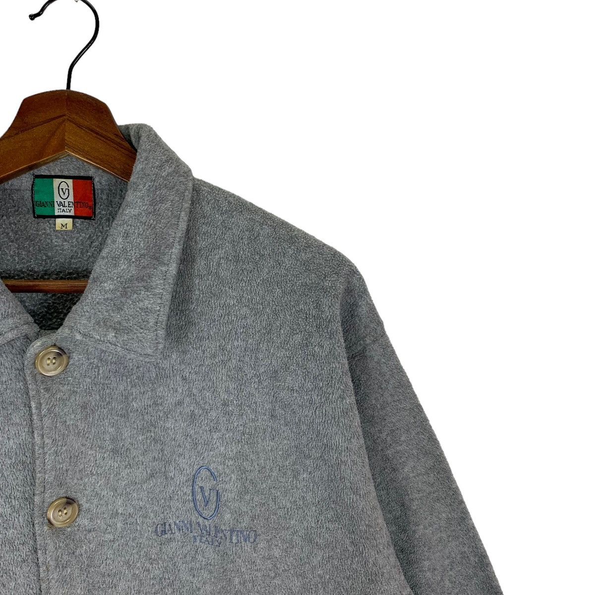 Designer × Vintage VINTAGE GIANNI VALENTINO ITALY BUTTON FLEECE JACKET Size US M / EU 48-50 / 2 - 4 Thumbnail