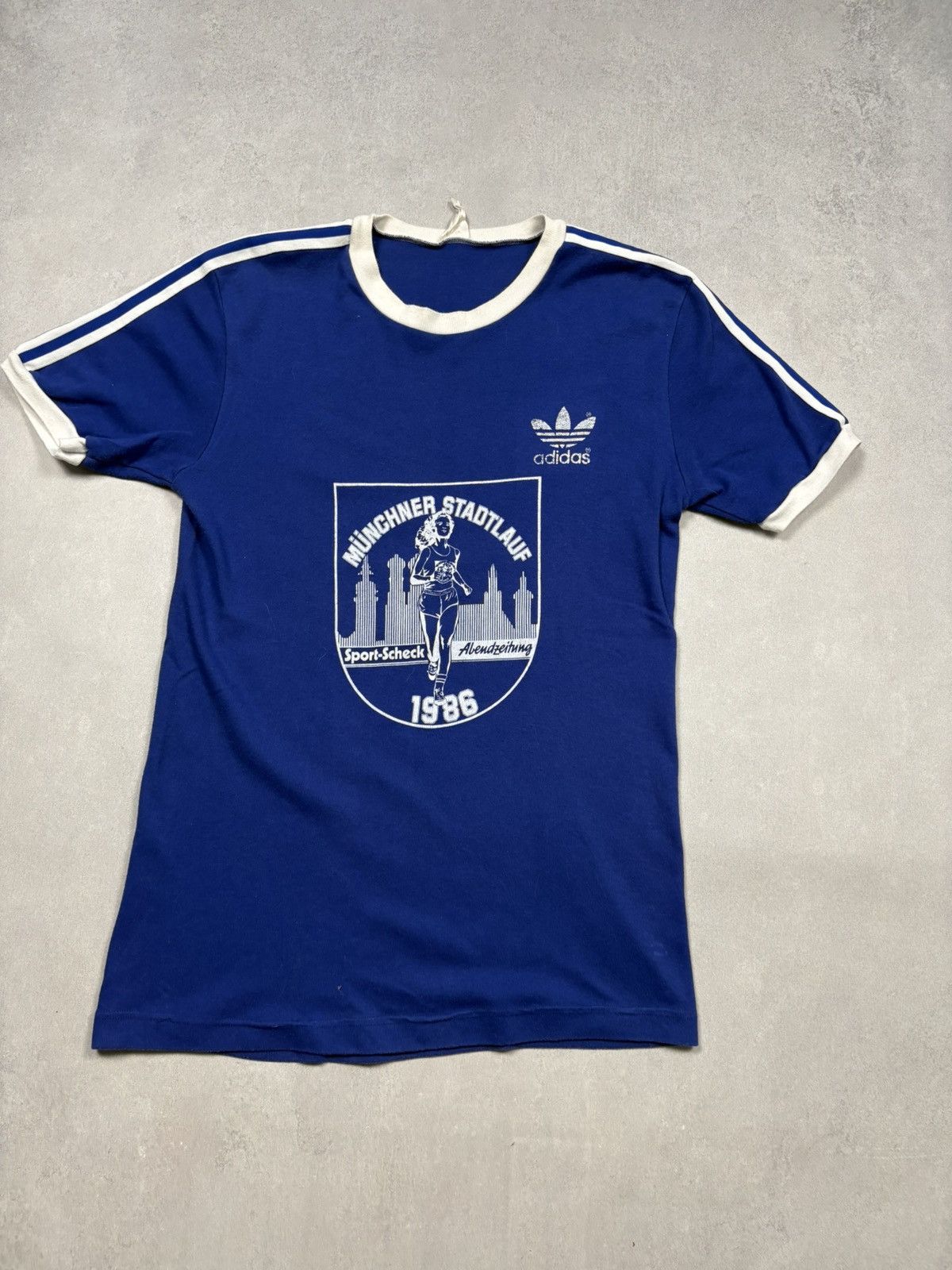 Adidas Vintage Adidas Munchen Stadtlauf 1986 Ringer T Shirt 80s M Size US M / EU 48-50 / 2 - 1 Thumbnail