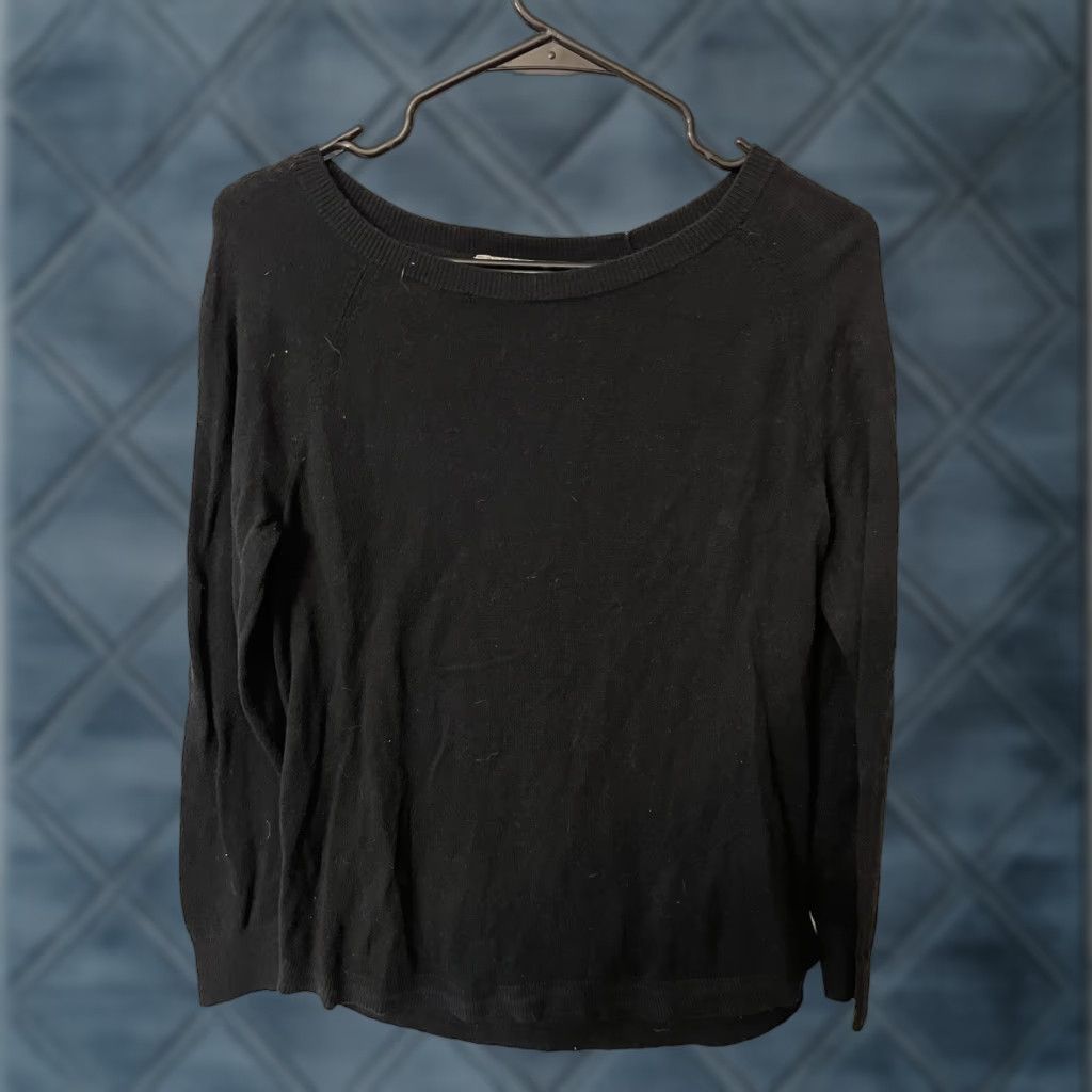 Loft Loft Sweater Womens Small Petite Black Long Sleeve Round Neck Pullover Size S / US 4 / IT 40 - 1 Thumbnail
