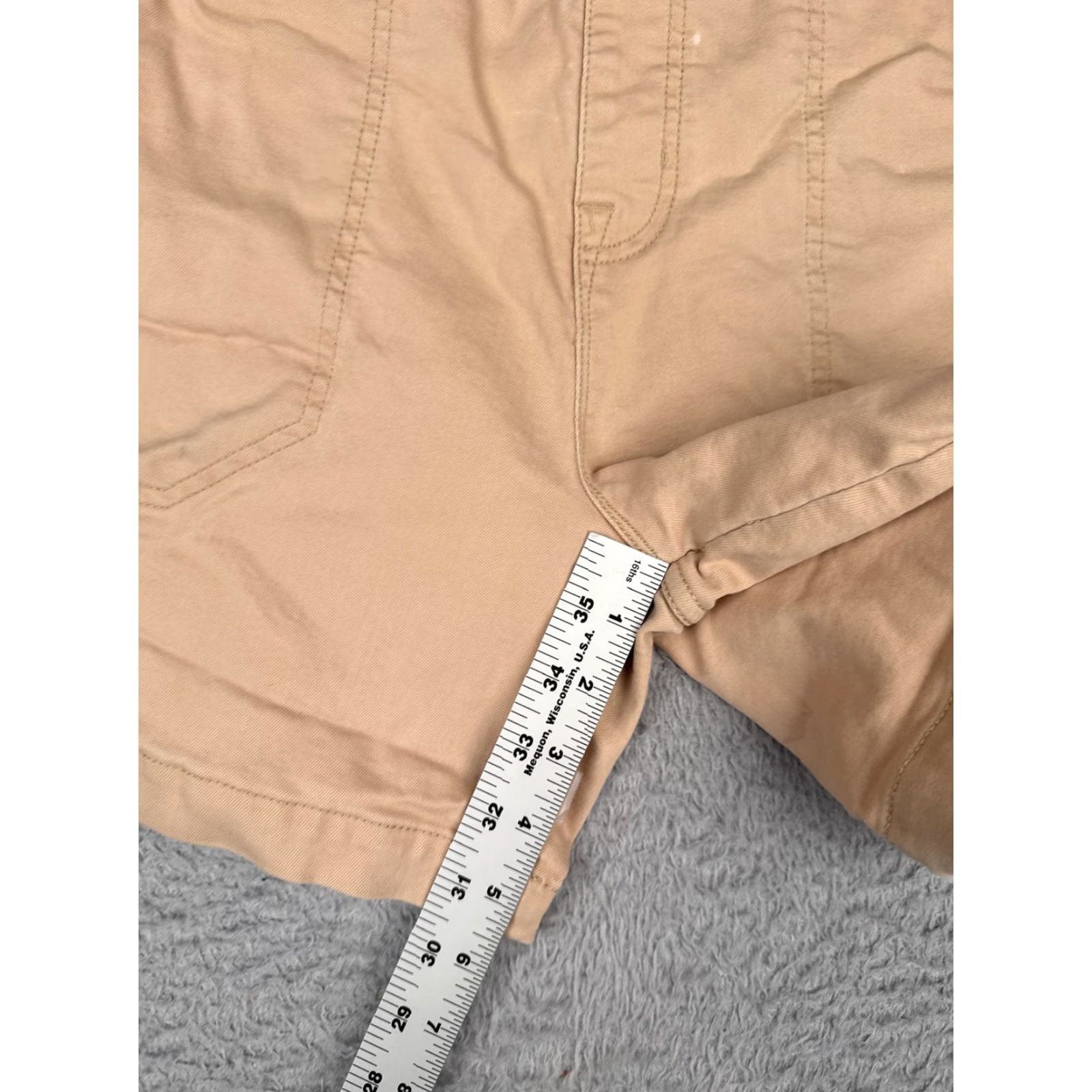 Nautica Nautica Jeans Shorts Womens Medium Beige Chino Twill Elastic Waist Summer 30x5.5 Size 32" / US 10 / IT 46 - 7 Thumbnail