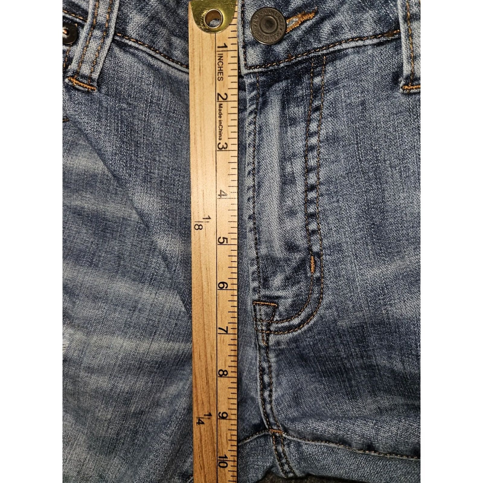 Vintage American Eagle Jeans Mens 32x32 Slim Straight Distressed Extreme Flex Denim Pant Size US 32 / EU 48 - 6 Thumbnail