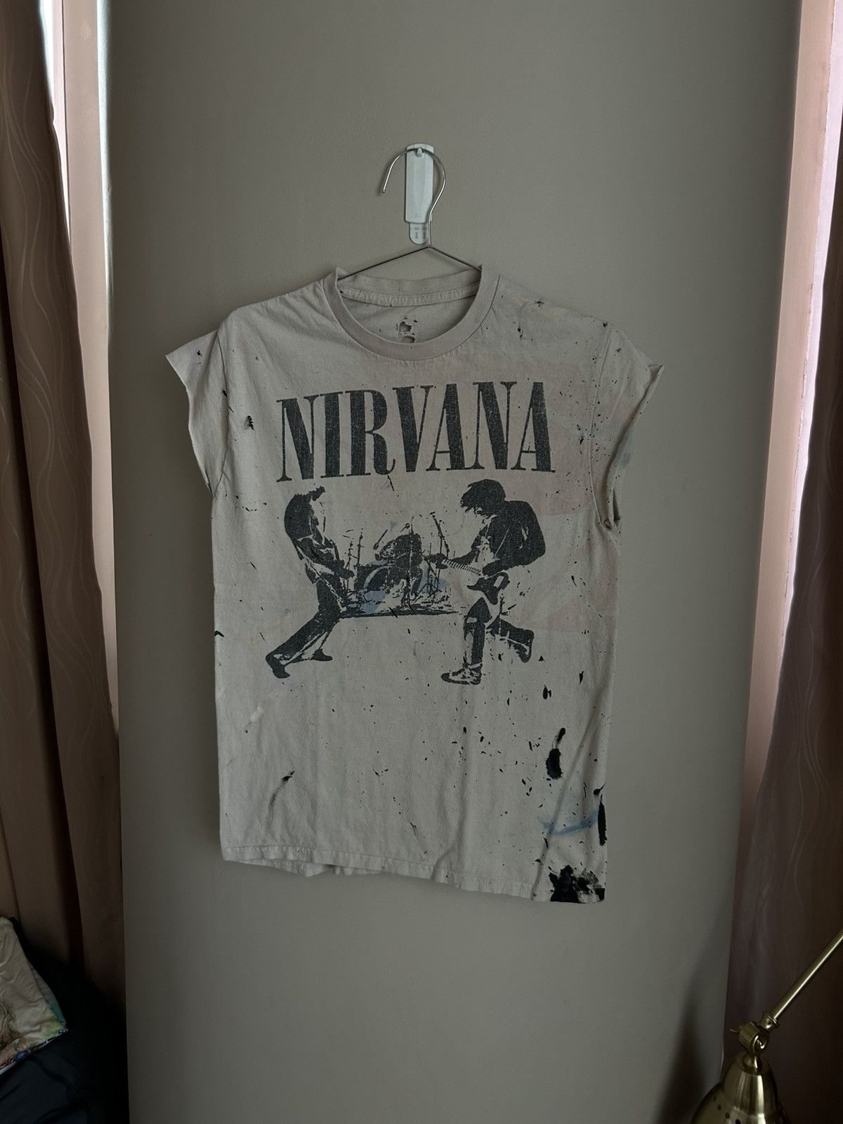 Vintage Nirvana Thrashed Cutoff Tee Shirt ERD Paly