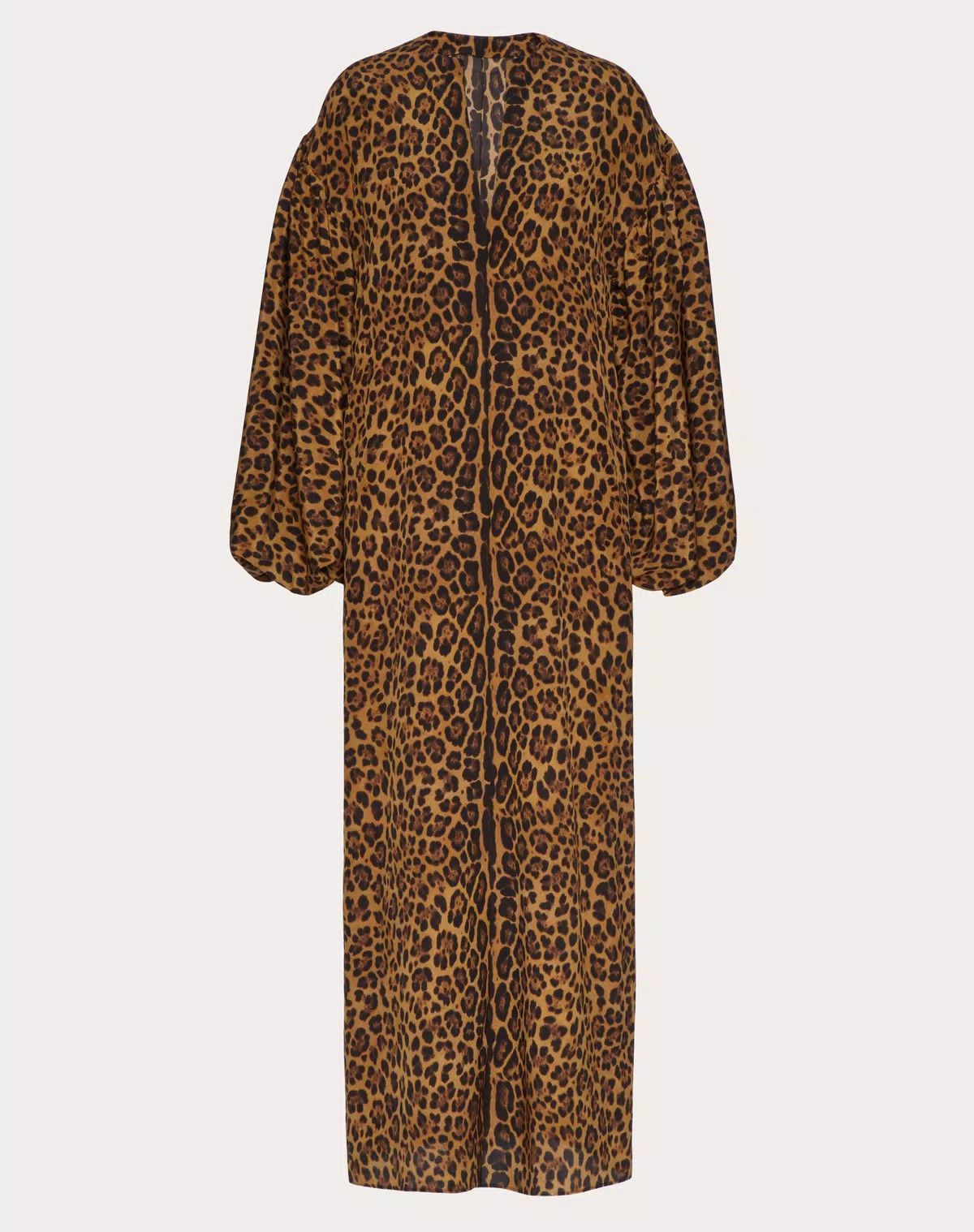 Valentino o1s1wg110625 Crepe Animal Kaftan Dress in Leopard/Brown Size M / US 6-8 / IT 42-44 - 1 Thumbnail