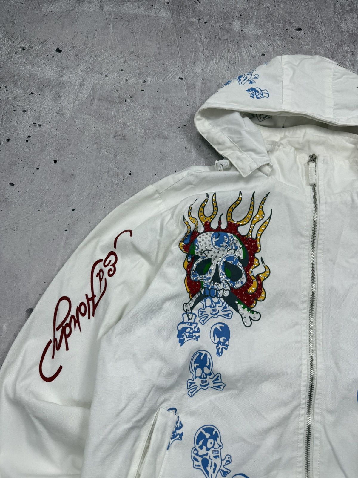 Christian Audigier × Ed Hardy × Vintage Vintage Y2K Ed Hardy Jacket Rare Size US M / EU 48-50 / 2 - 4 Thumbnail