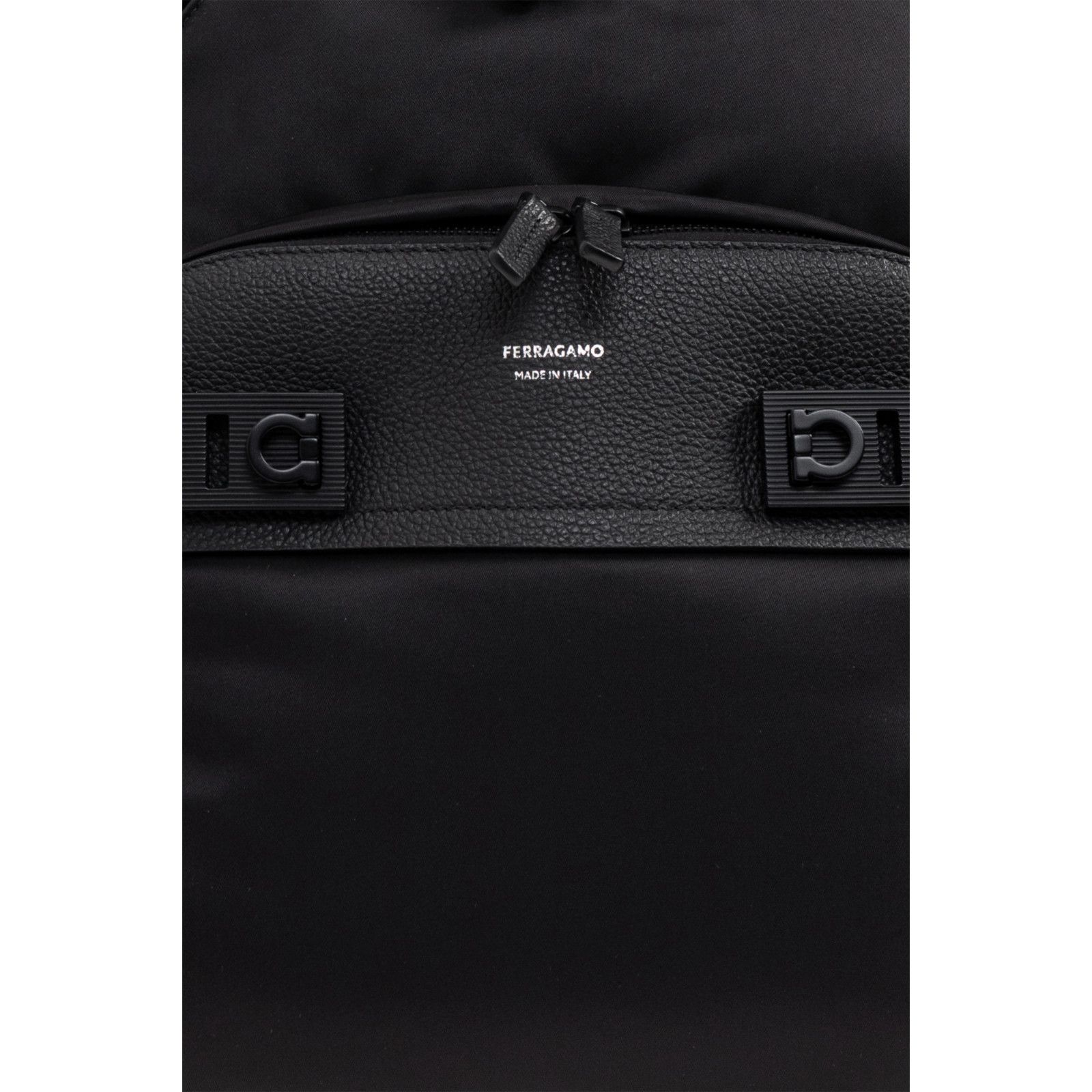 Salvatore Ferragamo FERRAGAMO Black Grained Leather Backpack New & Authentic Size ONE SIZE - 5 Thumbnail