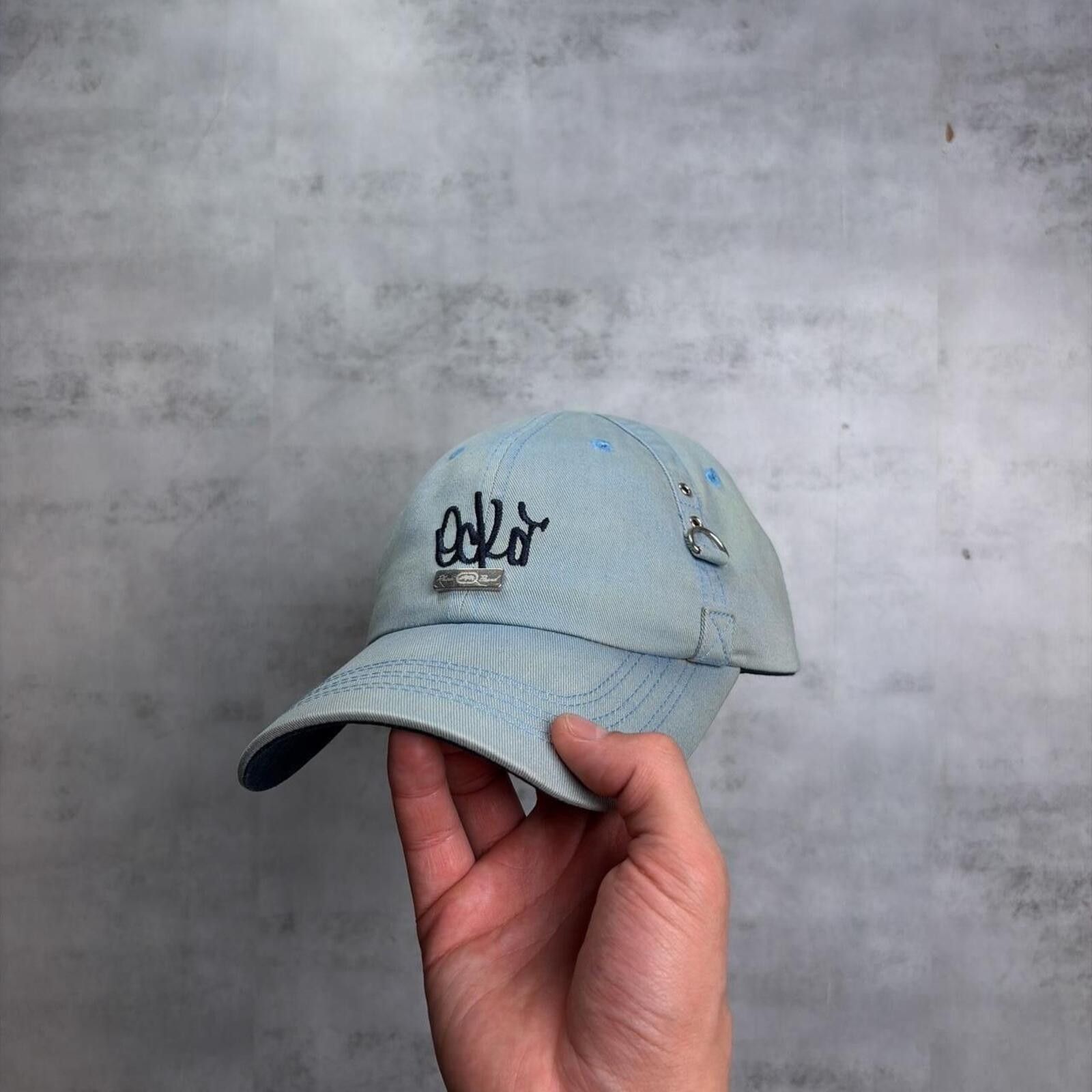 Ecko Unltd. Y2K Light Blue Ecko Unltd Grunge Skater Baseball Hat Size ONE SIZE - 2 Thumbnail