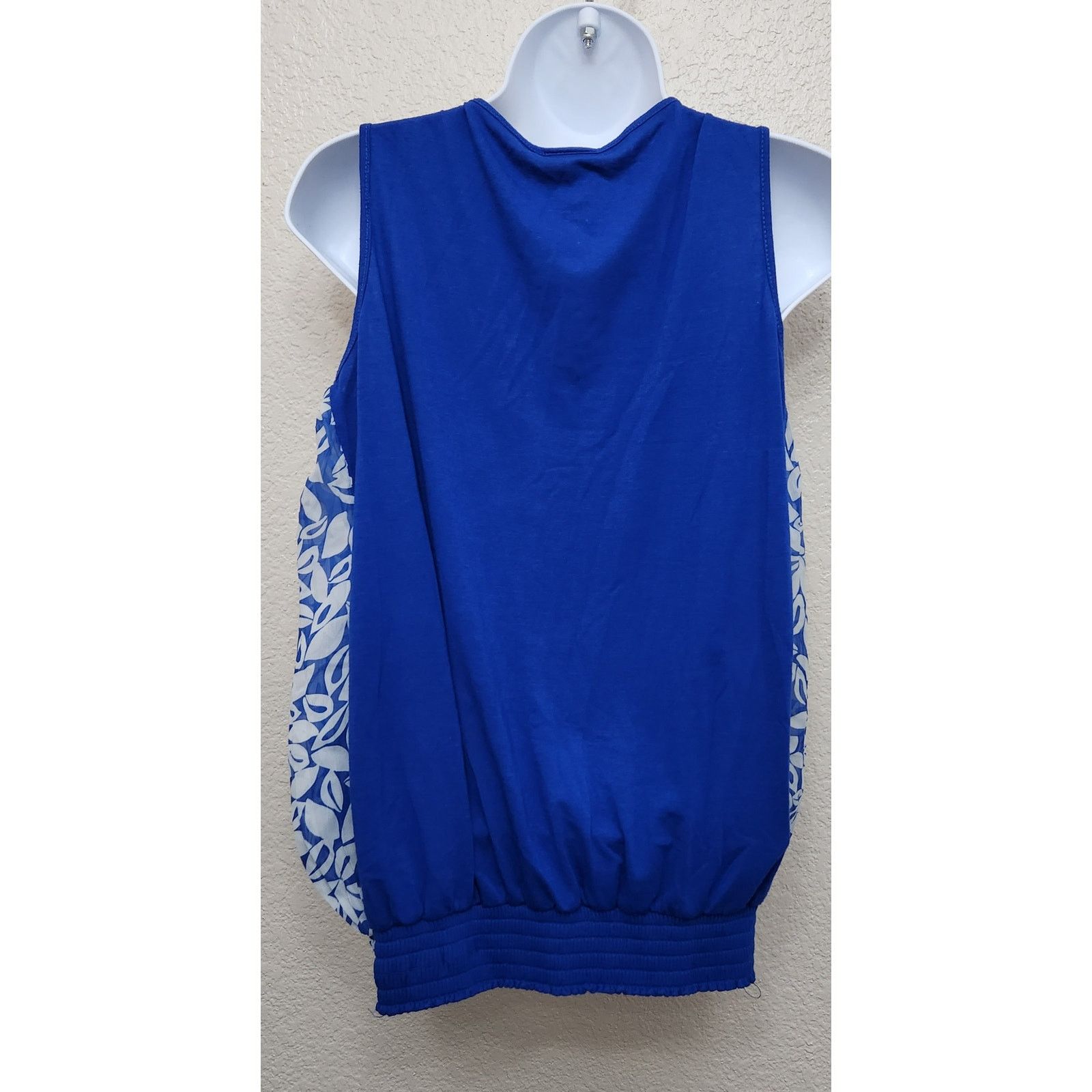 Covington Covington Blue White Floral Pleated Sleeveless Top Small Size S / US 4 / IT 40 - 5 Thumbnail