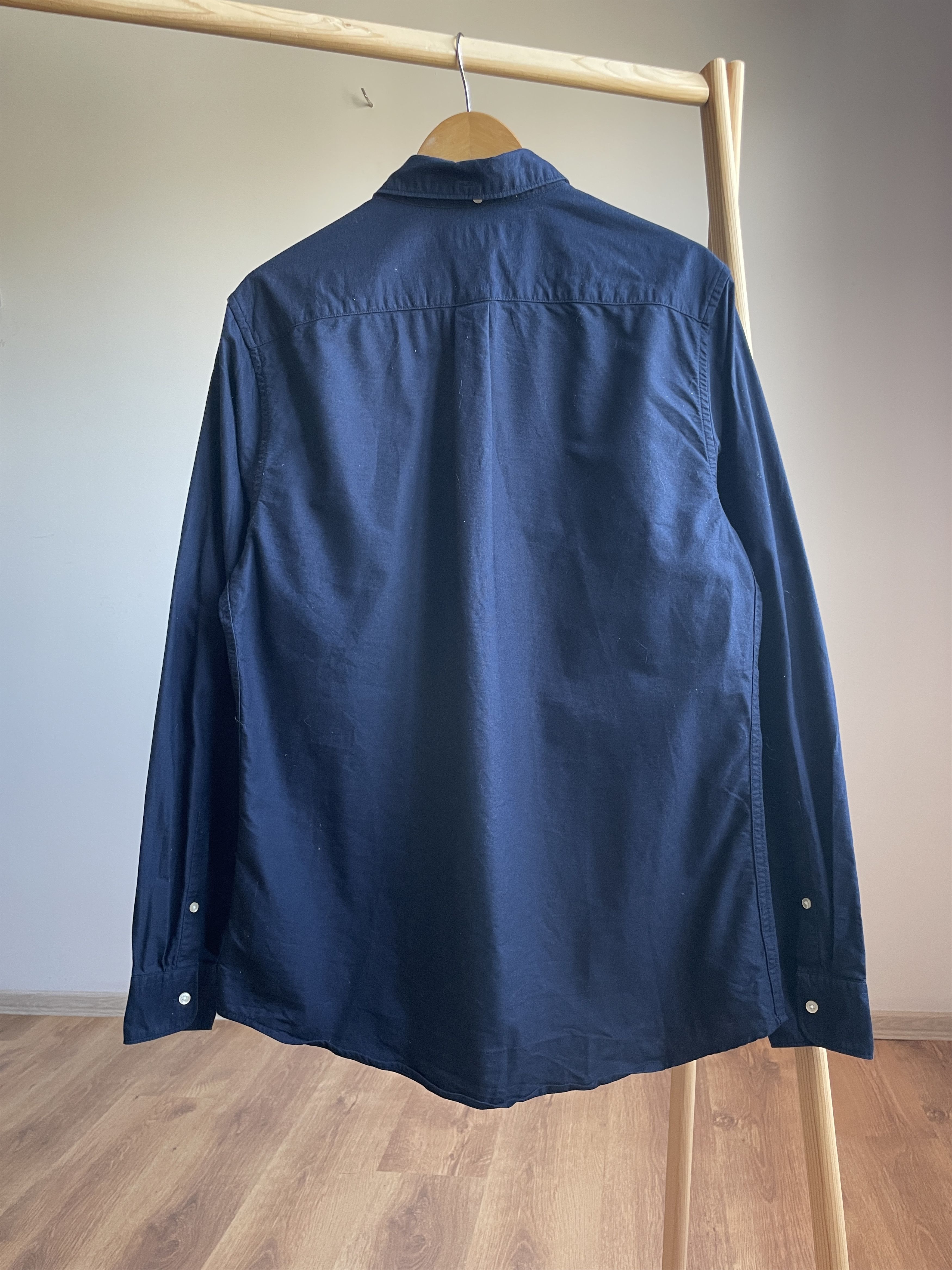 Barbour Barbour Oxford Tailored Fit Navy Shirt Size EUR L/ US M Size US M / EU 48-50 / 2 - 2 Thumbnail