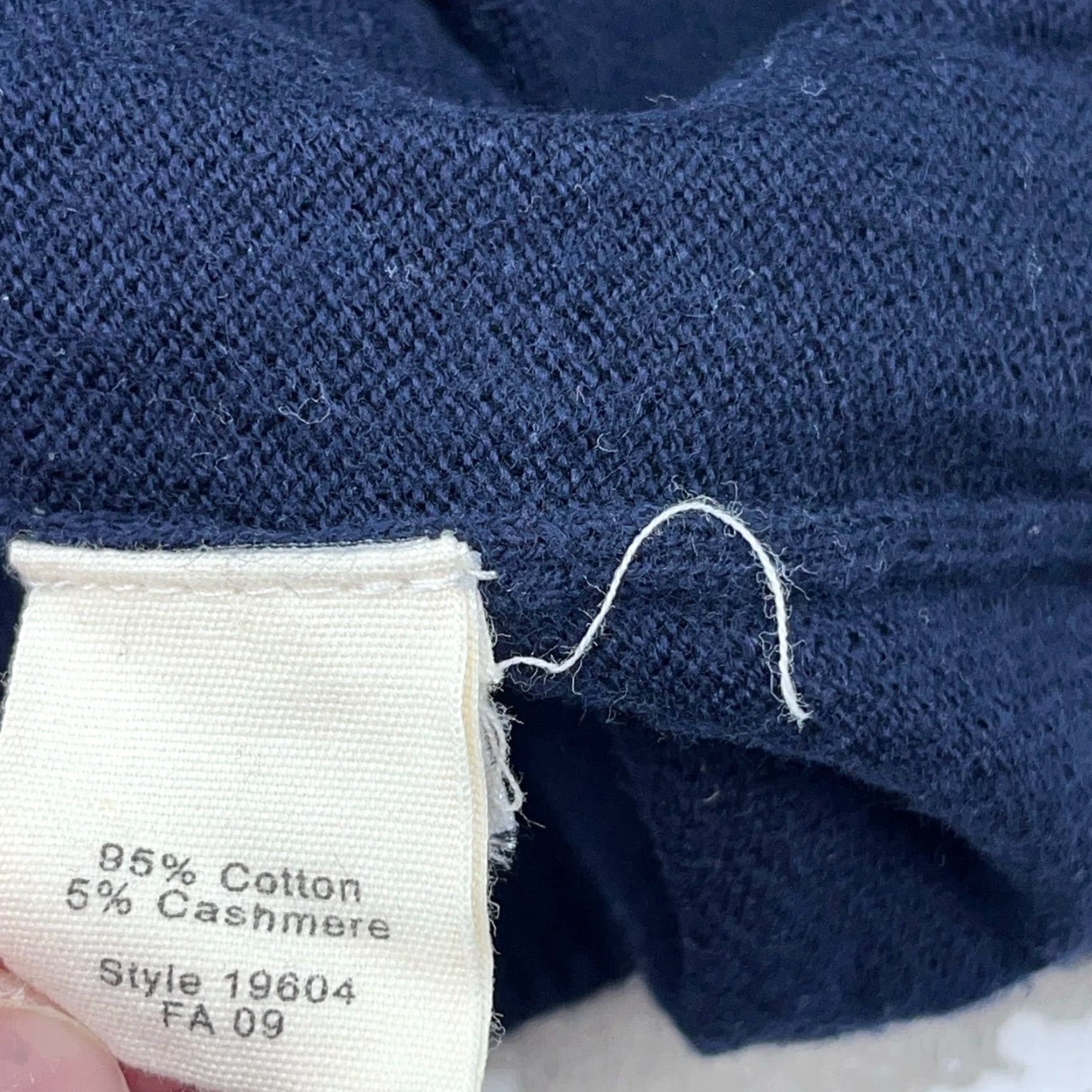 J.Crew J.CREW Sweater Men S Blue Cotton Cashmere Blend V-Neck Pullover Size US S / EU 44-46 / 1 - 5 Thumbnail