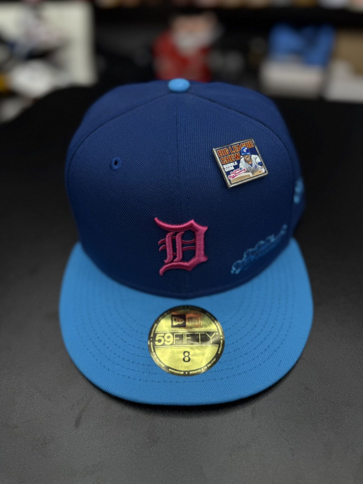 New Era New ERA Size 8 Fitted Hat Detriot Blue Size ONE SIZE - 1 Thumbnail