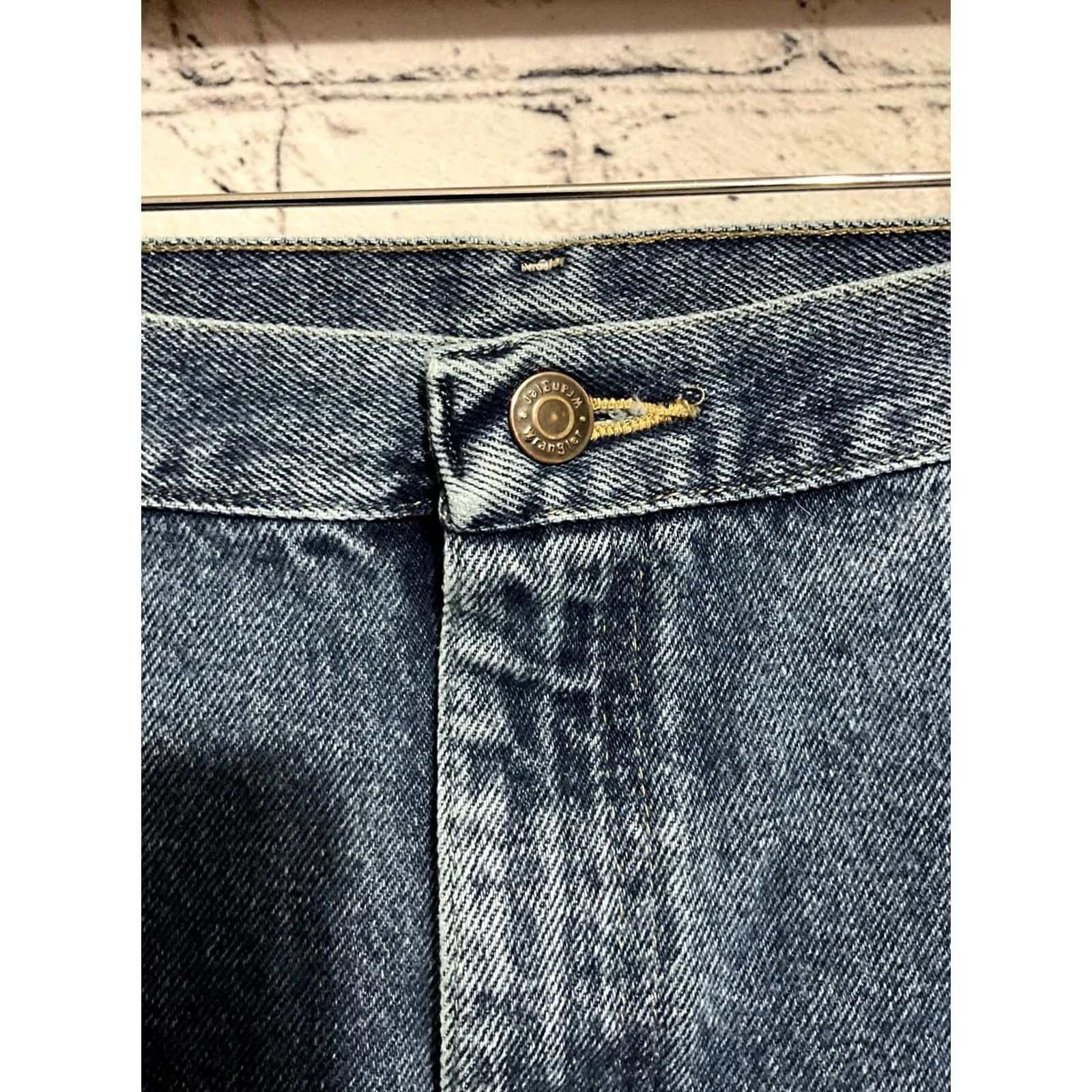 Wrangler Wrangler Jeans Denim 42x30 Big & Tall Men Classic Denim Jeans 42 Big & Tall Mens Blue Denim Button Closure Cotton Blend Solid 42 Mens Jeans Size US 42 / EU 58 - 5 Thumbnail