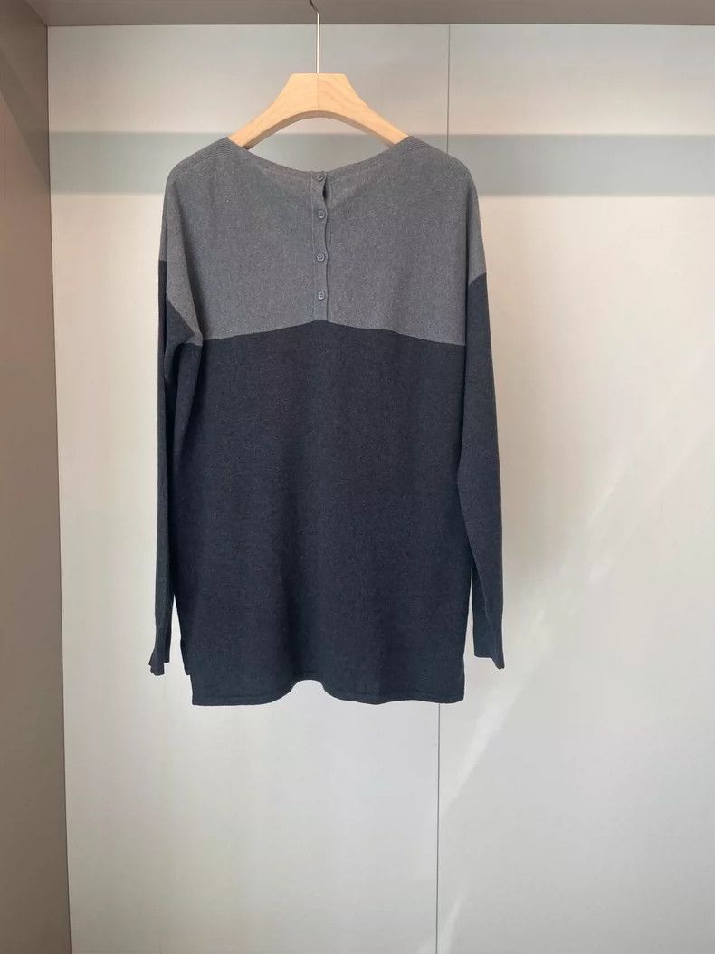 Loro Piana LORO PIANA Black and blue gray goat cashmere sweater Size XL / US 12-14 / IT 48-50 - 2 Thumbnail