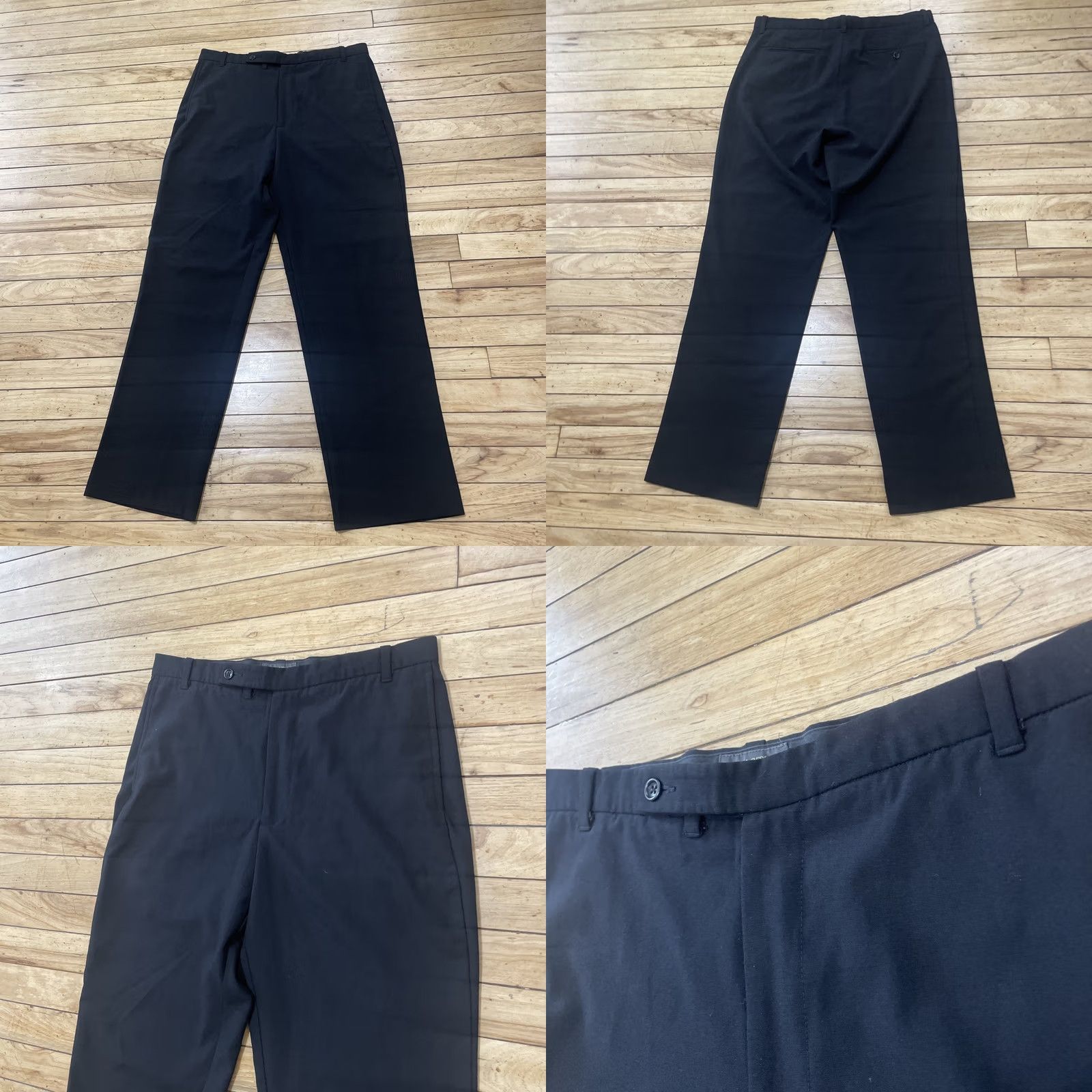 Banana Republic VINTAGE Banana Republic Dress Pants Men 32R Black Wool Flat Front Slacks 2001 Wool Blend Stretch 90s Y2k Dress Pants Mens Size US 32 / EU 48 - 9 Thumbnail