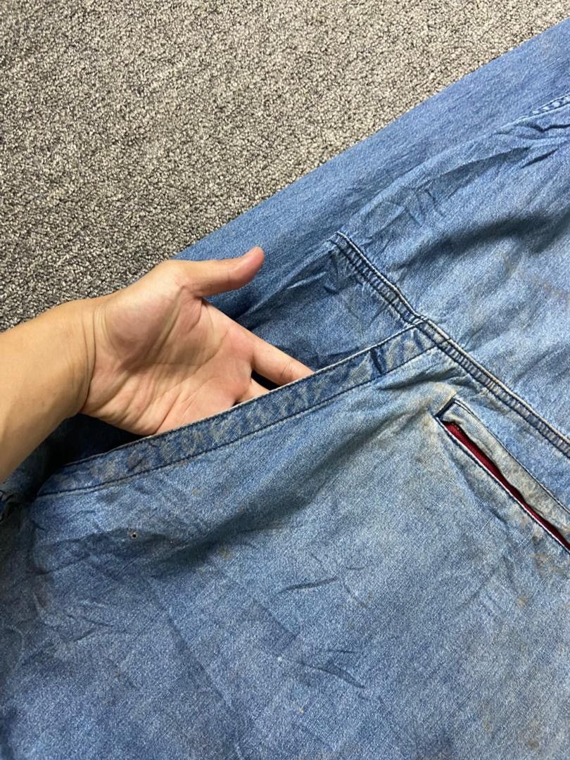 Japanese Brand Blue B Japanese Brand Half Zipper Denim Jacket (186) Size US L / EU 52-54 / 3 - 6 Thumbnail