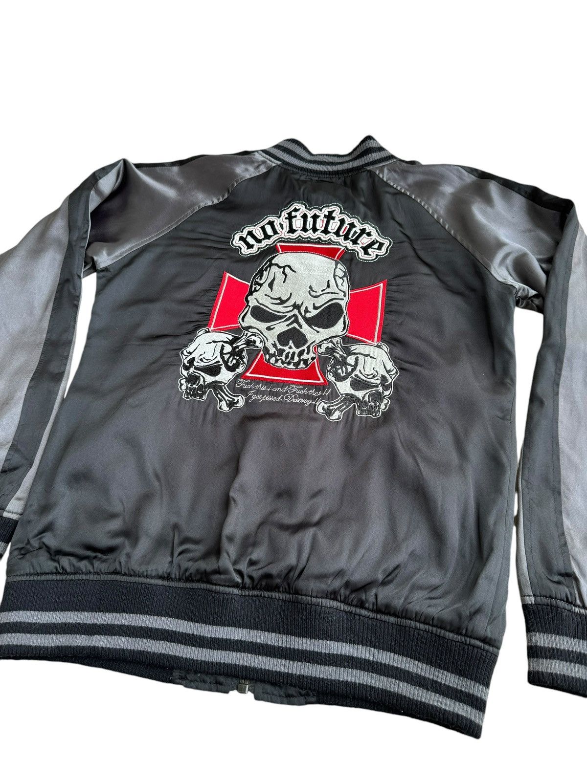 No Future ⚡️⚡️⚡️☠️☠️Vintage No Future Skull Head Embroidery Flame Size US S / EU 44-46 / 1 - 8 Thumbnail