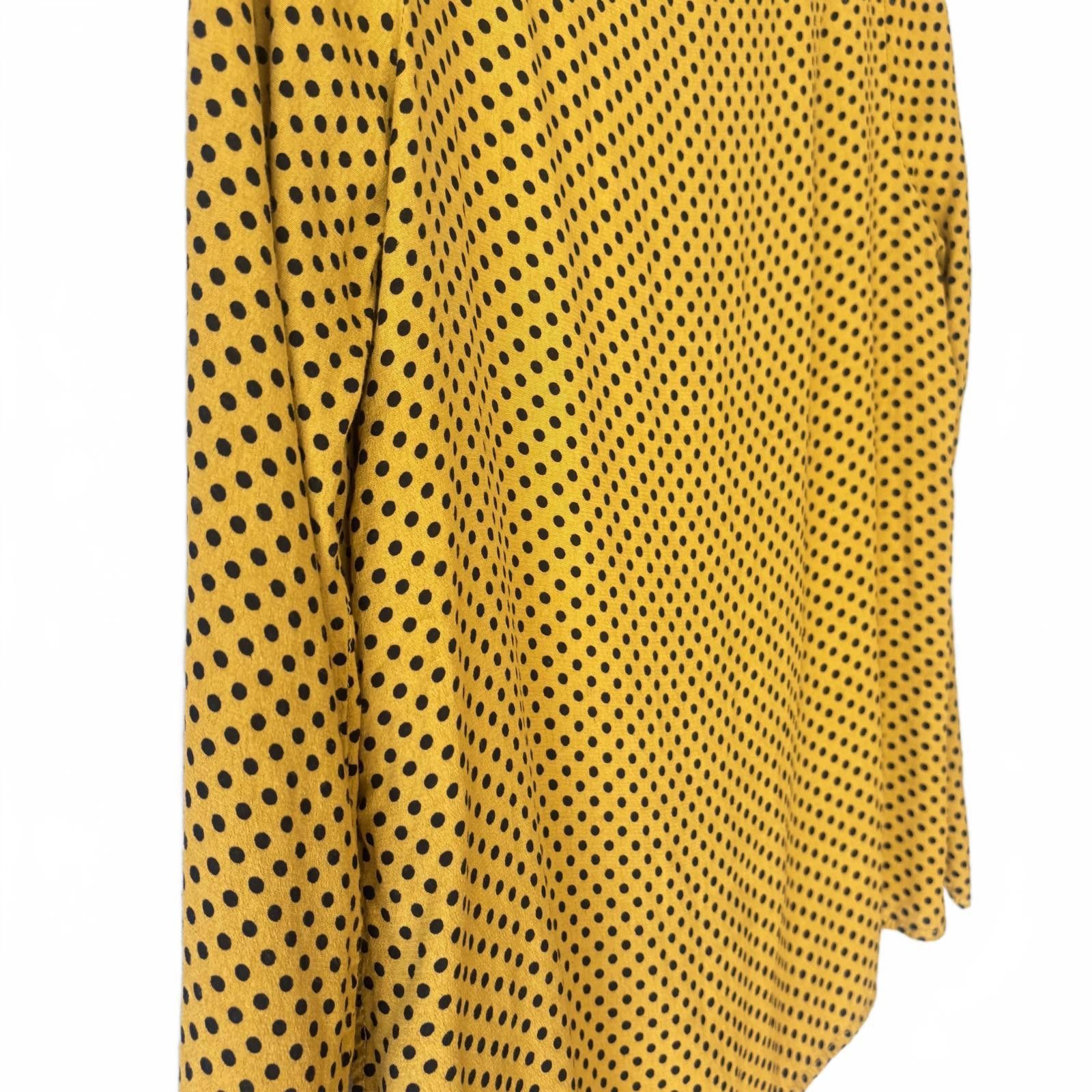 Other Philosophy Mustard Yellow Polka Dot Long Sleeve Blouse Size M / US 6-8 / IT 42-44 - 9 Thumbnail