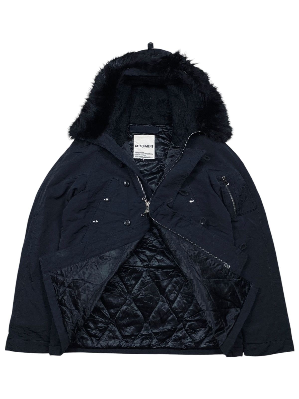 14th Addiction 2000s Attachment - Riri Zips Fur Hoodie Jacket Size US M / EU 48-50 / 2 - 1 Thumbnail