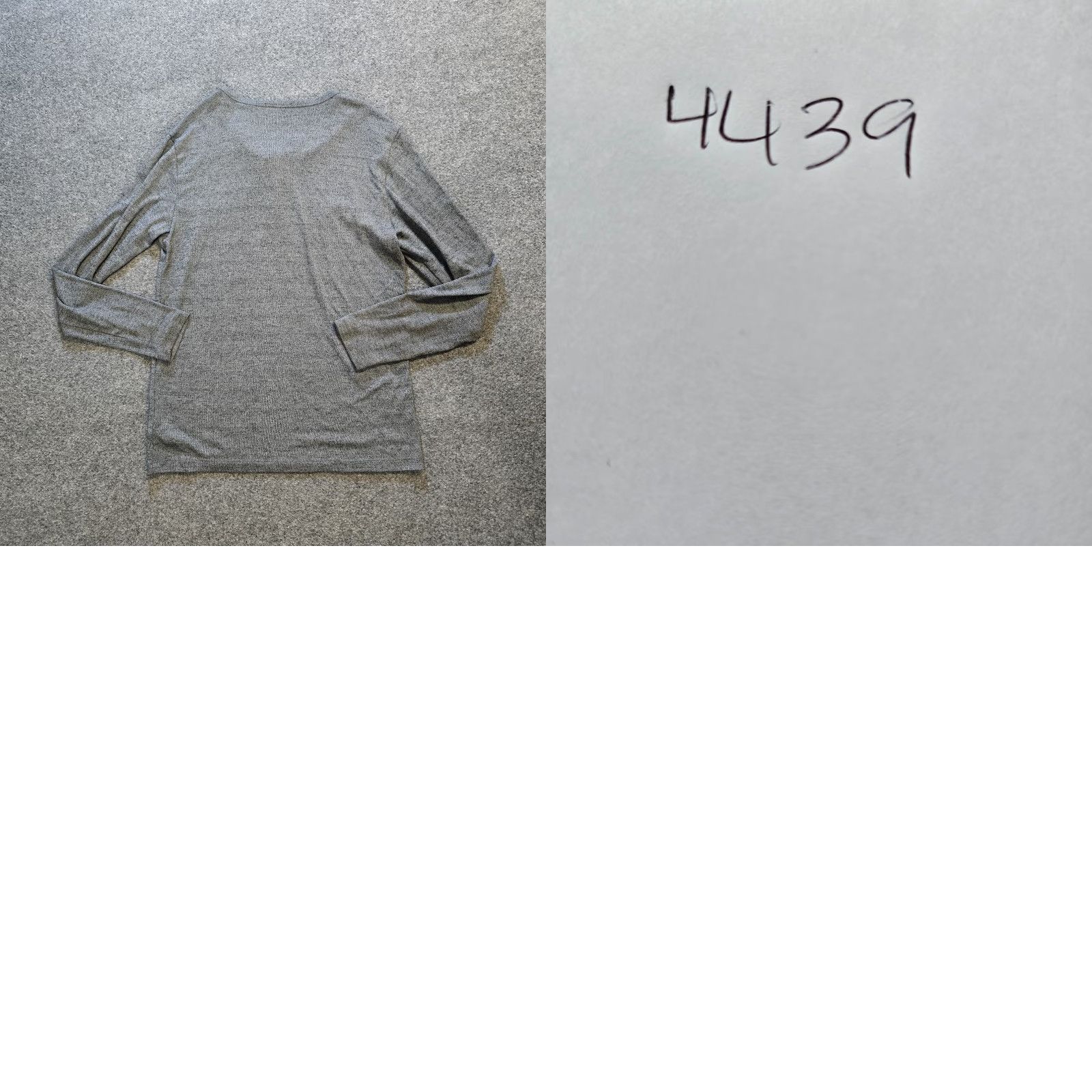 Theory Theory Shirt Mens Medium Gray Henley Long Sleeve Stretch Casual Capsule Shirt Size US M / EU 48-50 / 2 - 8 Thumbnail