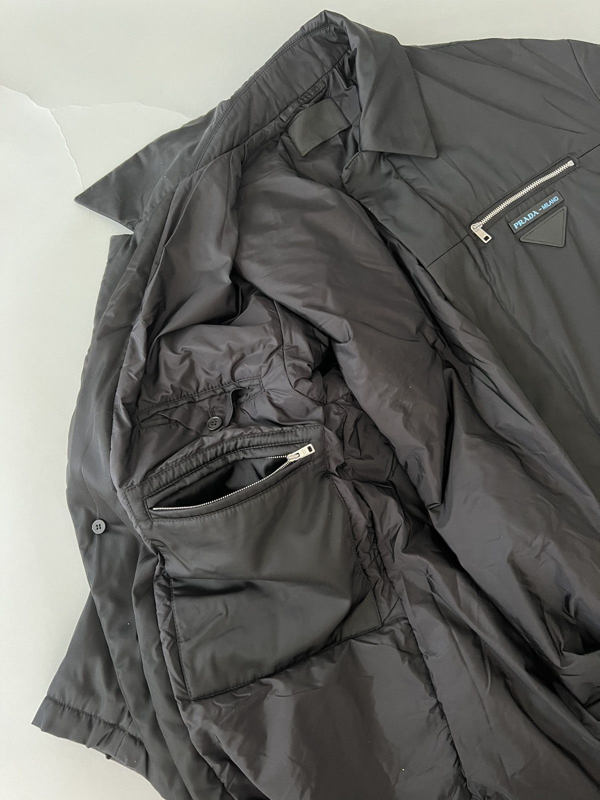 Prada Prada Black Nylon Padded Coat Size US M / EU 48-50 / 2 - 7 Thumbnail