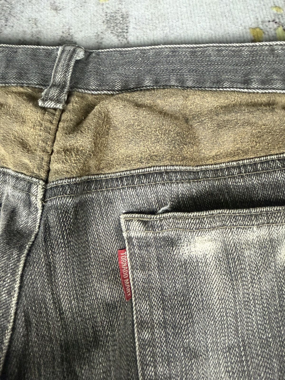Tornado Mart Rare Flared Tornado Mart Suede Washed Jeans Size US 29 - 11 Thumbnail