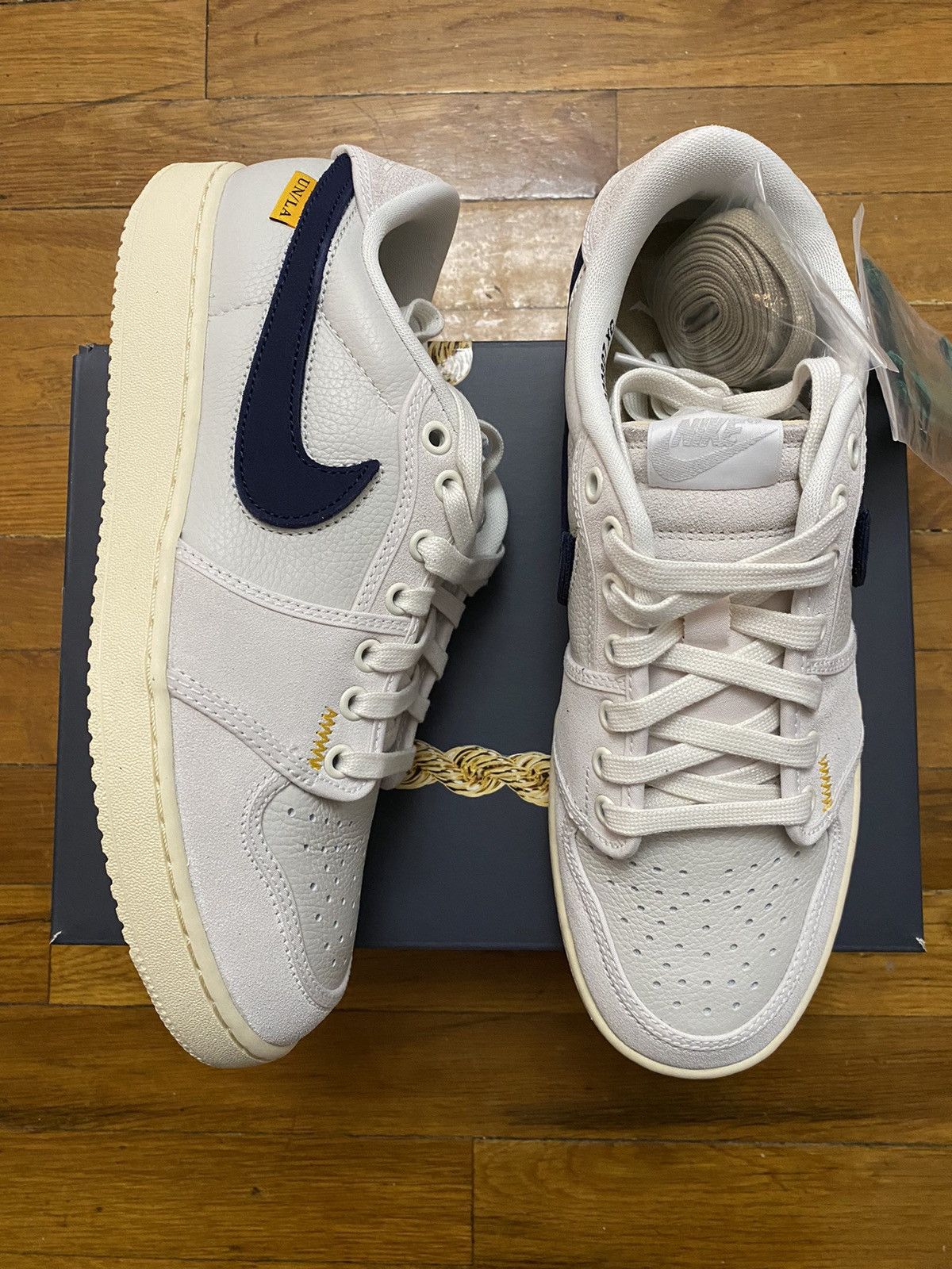 Size 9.5 - Union X Jordan 1 Low Leather Sail Cream Men's