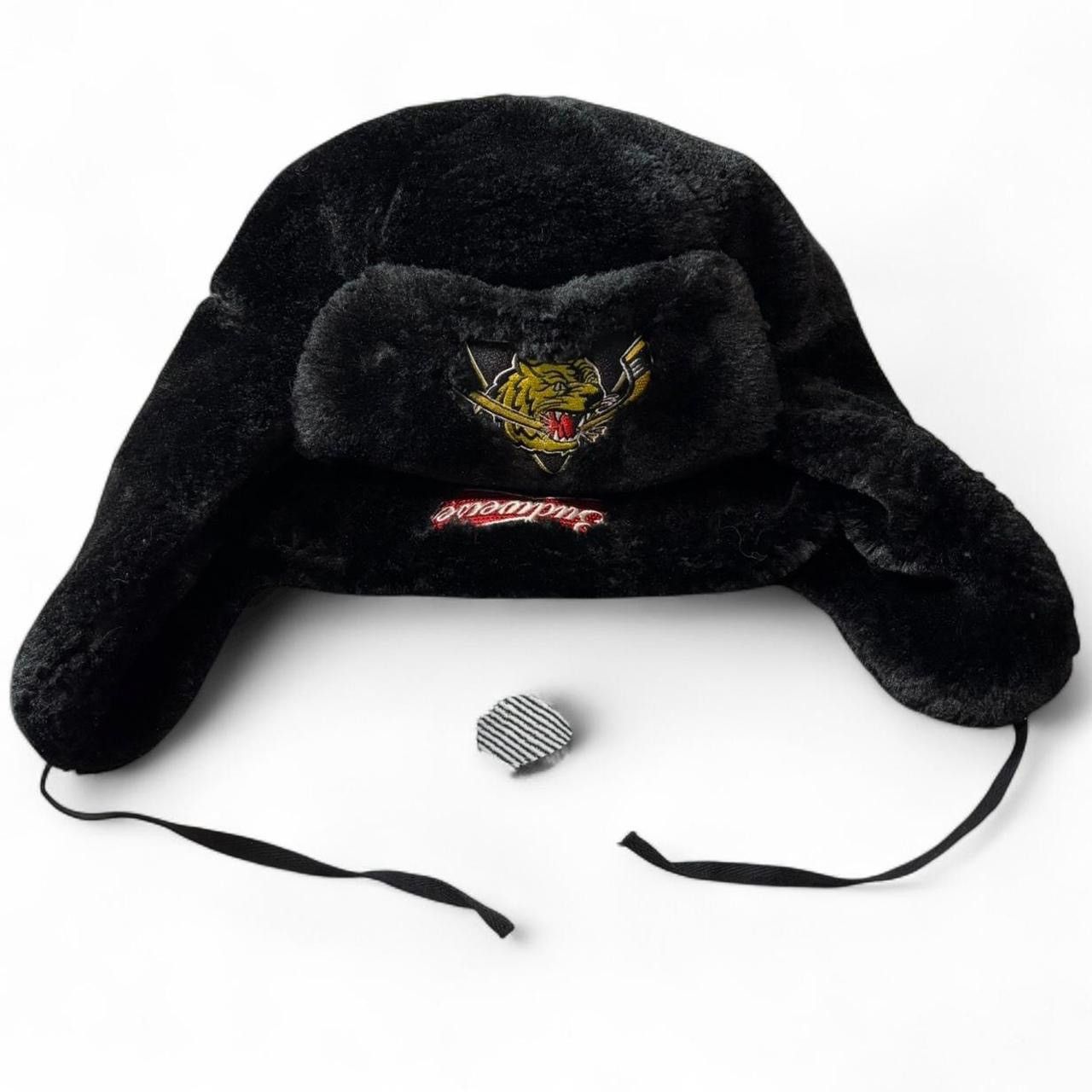 Budweiser Budweiser Black Faux Fur Ushanka Trapper Hat Size ONE SIZE - 1 Thumbnail