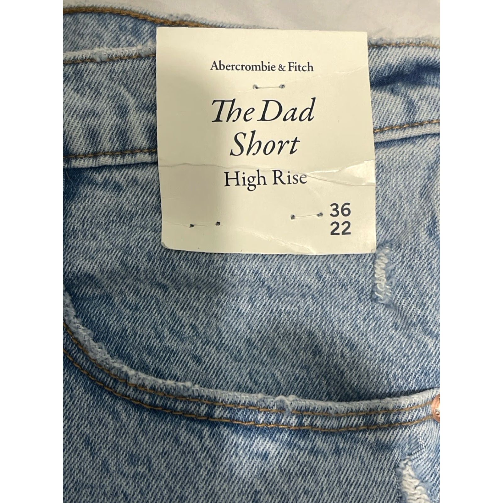 Abercrombie & Fitch VINTAGE Abercrombie & Fitch The Dad Shorts High Rise Button Fly Women’s Plus Size 36/22 Blue Summer Casual Size 25" / US 0 / IT 36 - 6 Thumbnail