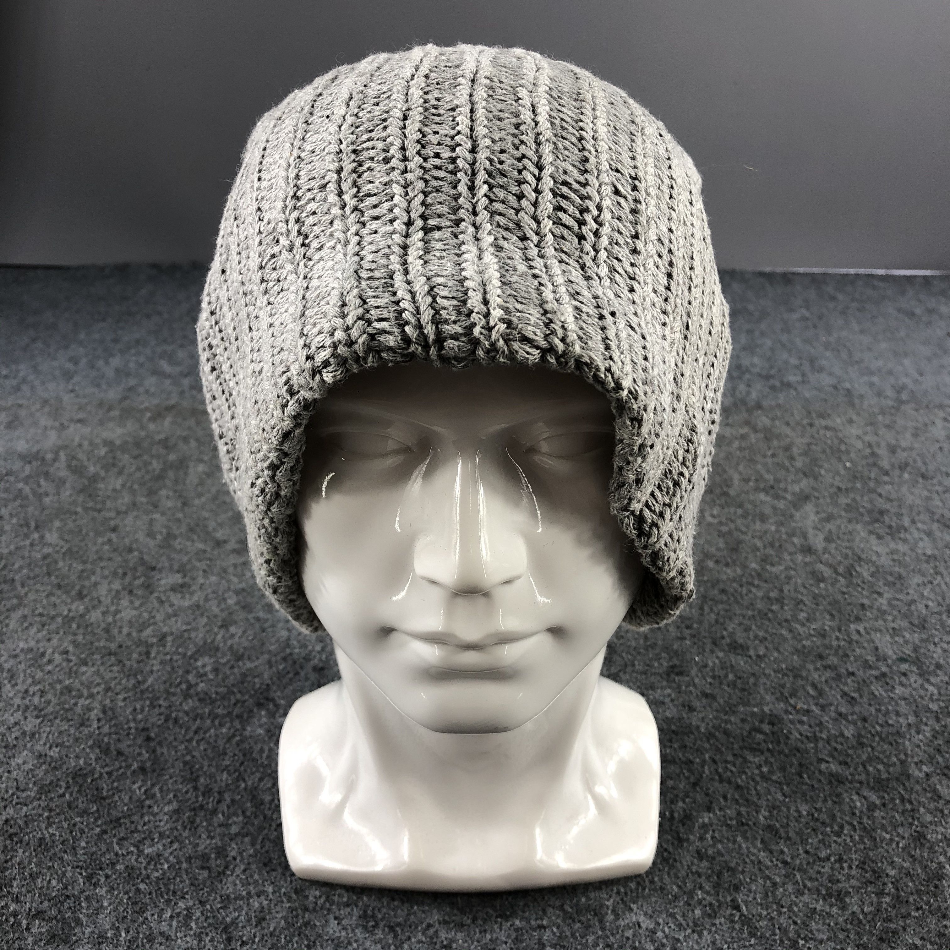 Vintage Unknown Made in USA Grey Beanie Cotton Snowcap Snow Hat B483 Size ONE SIZE - 2 Thumbnail