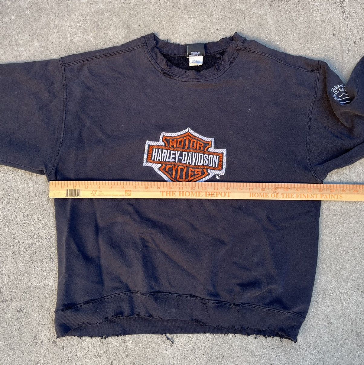 Vintage Vintage Harley Davidson Crewneck Sweatshirt Thrashed Distres Size US L / EU 52-54 / 3 - 5 Thumbnail