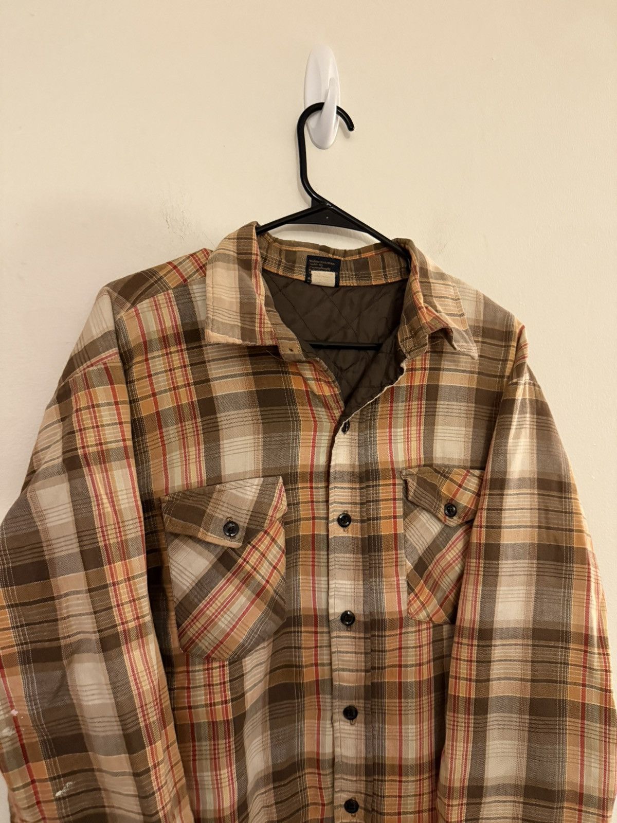 Vintage (XL) BEAUTIFUL FADED VINTAGE Yellow Flannel Button Up Shirt Size US XL / EU 56 / 4 - 4 Thumbnail