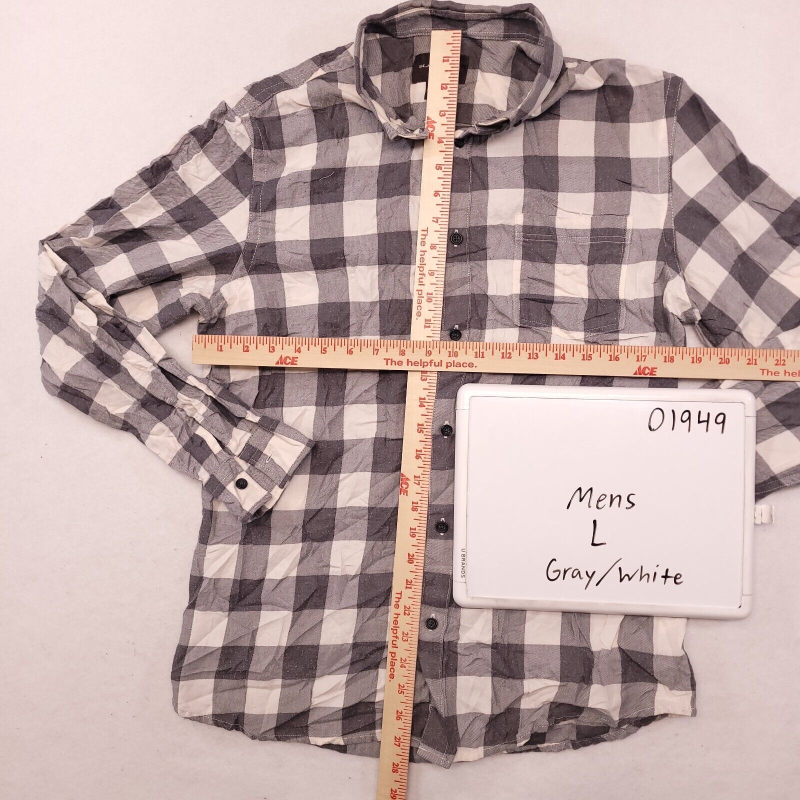 Black Brown 1826 Black Brown 1826 Gingham Flannel Shirt Mens Size Large Gray Size US L / EU 52-54 / 3 - 7 Thumbnail