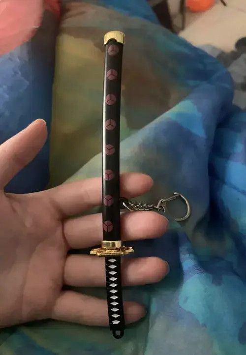 Other Black+pink Roronoa Zoro Sword Keychain + Holder Size ONE SIZE - 4 Thumbnail