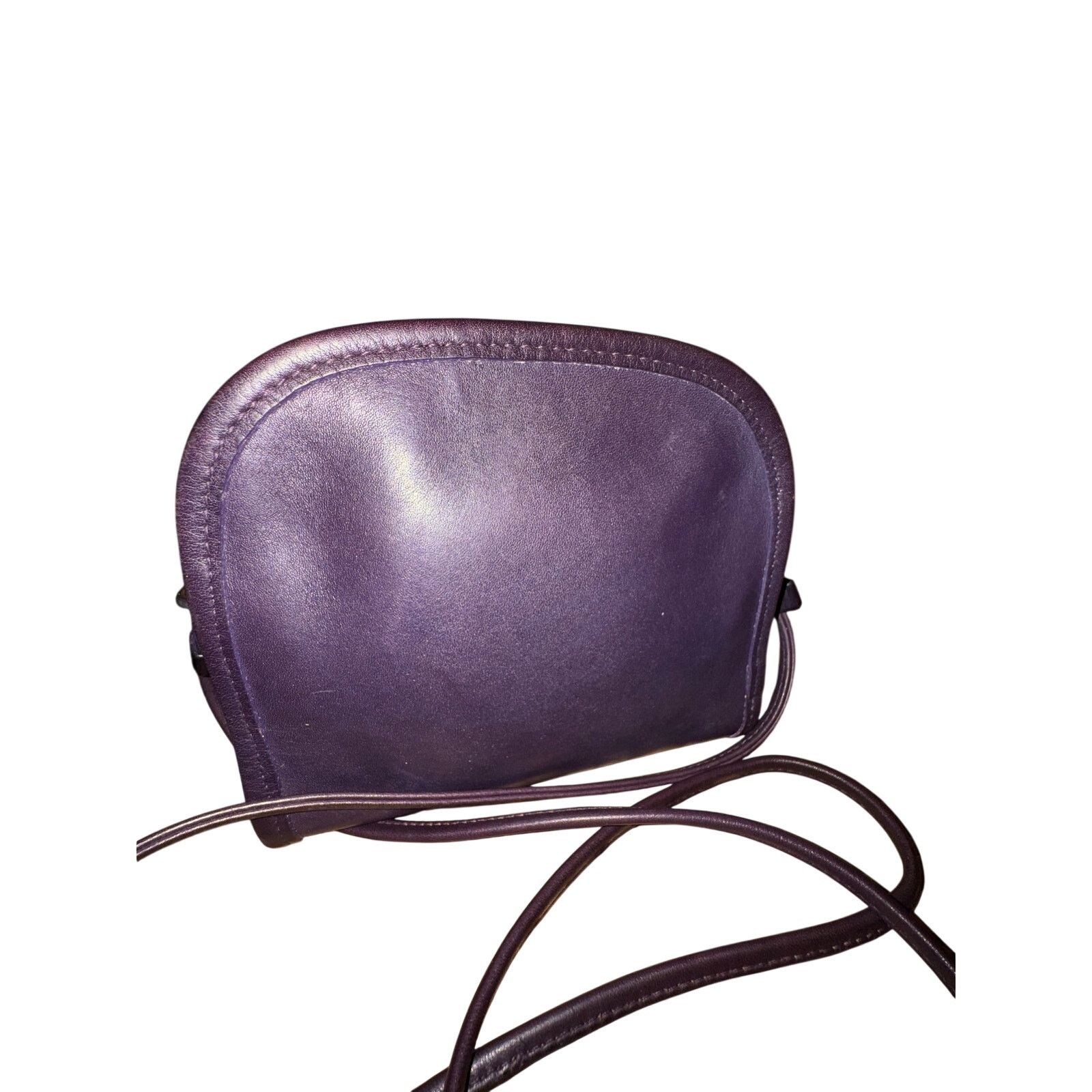 Coach RARE Vintage Coach Abbie Zip Crossbody – Dark Purple Leather Size ONE SIZE - 8 Thumbnail