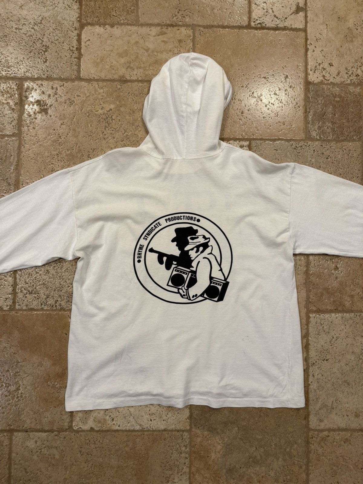 Vintage Vintage Ice-T Freedom of Speech 90’s White LS Hoodie T-Shirt Size US L / EU 52-54 / 3 - 9 Thumbnail