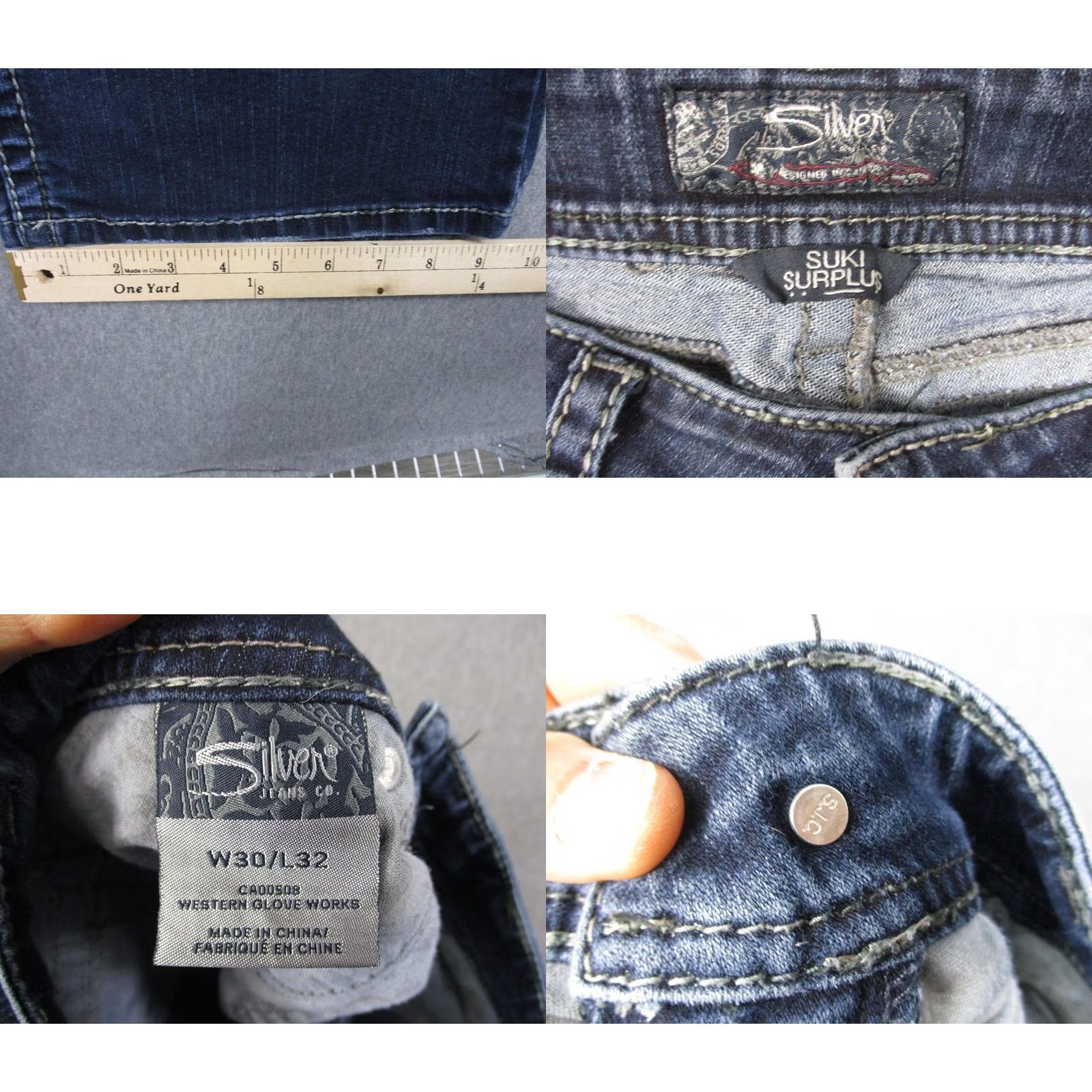 Silver Jeans Co. Silver Jeans Co Suki Surplus Jeans Womens 30x32 Blue Medium Wash Bootcut Relaxed Jeans Women W30 L32 Size 30" / US 8 / IT 44 - 9 Thumbnail