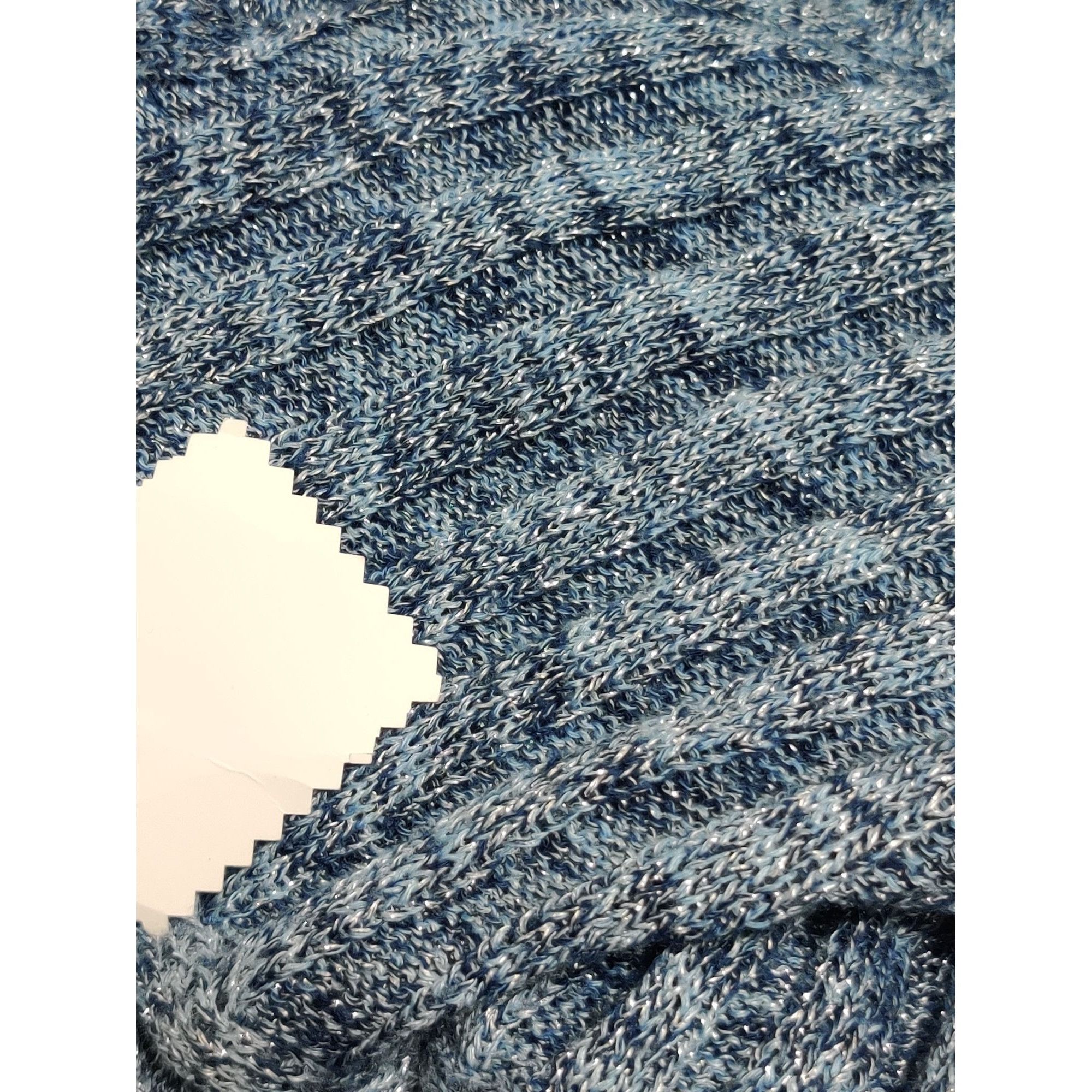 Other Roz & Ali Petite M Womens Blue Cardigan Metallic Open Front Size M / US 6-8 / IT 42-44 - 6 Thumbnail