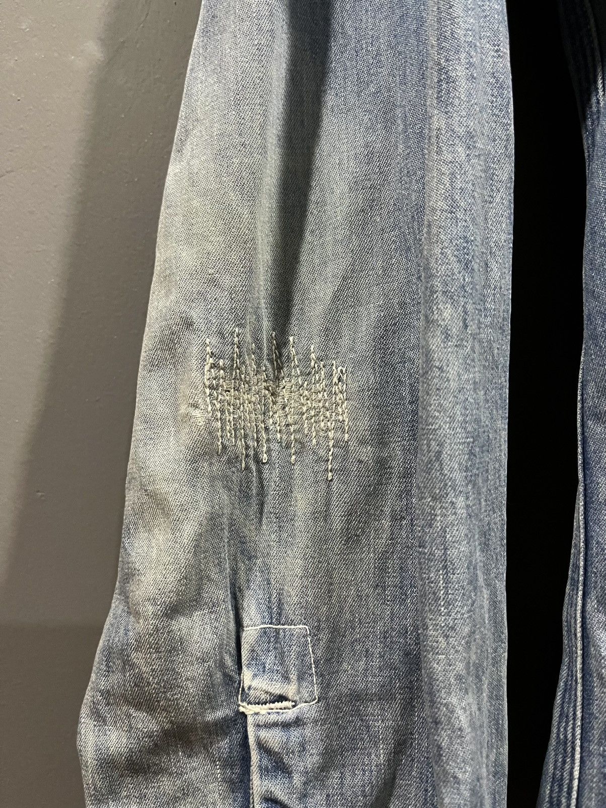 Sugar Cane Sugar Cane Patchwork Flannel Distressed Denim Shirt Size US S / EU 44-46 / 1 - 12 Thumbnail