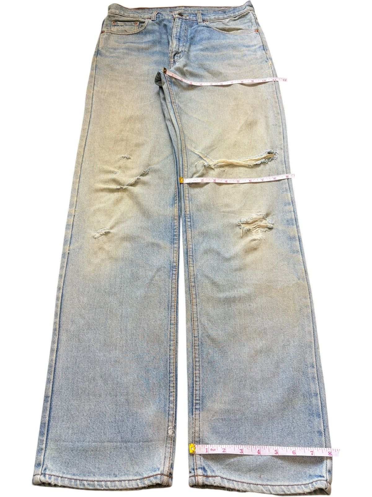 Levi's Vintage 90s Levis 515 Mud Wash Distress Loose Jeans Size US 32 / EU 48 - 8 Thumbnail