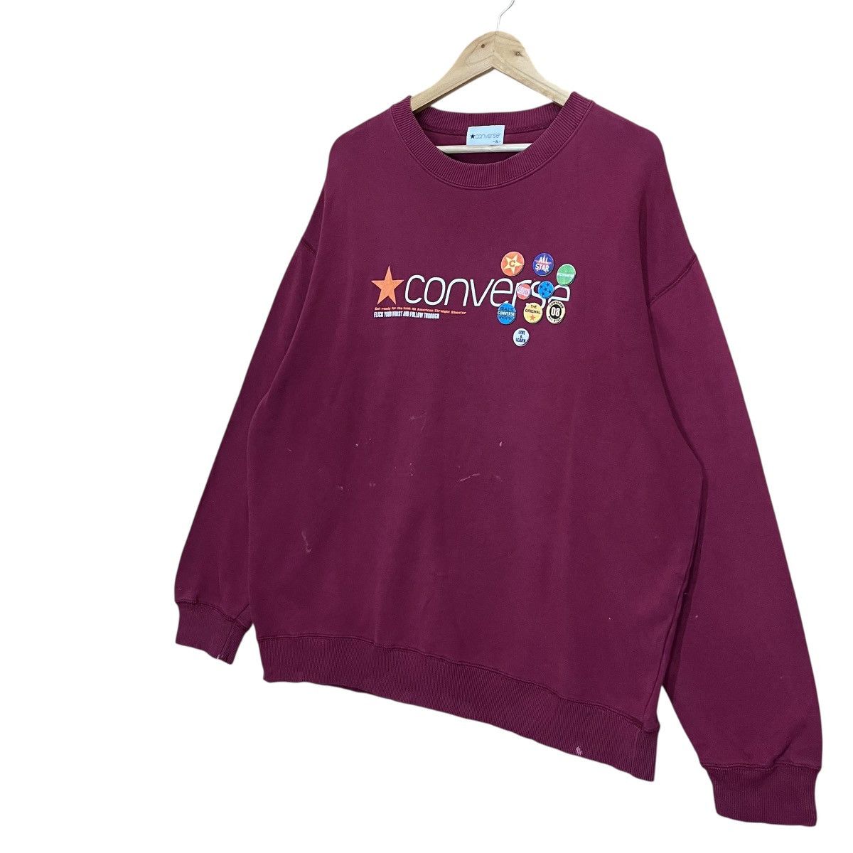 Converse Vintage 90s Converse Big Logo Crewneck Sweatshirt Size US XXL / EU 58 / 5 - 3 Thumbnail