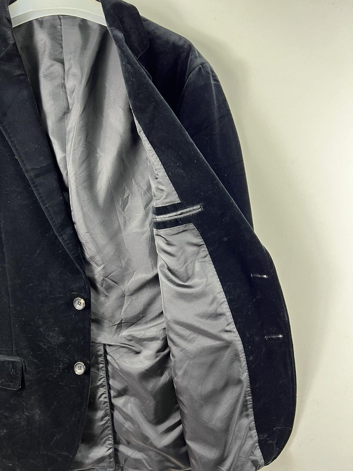BEAUTY&YOUTH 🔥 United Arrows Japan Black Velvet Blazer Jacket Size US S / EU 44-46 / 1 - 6 Thumbnail