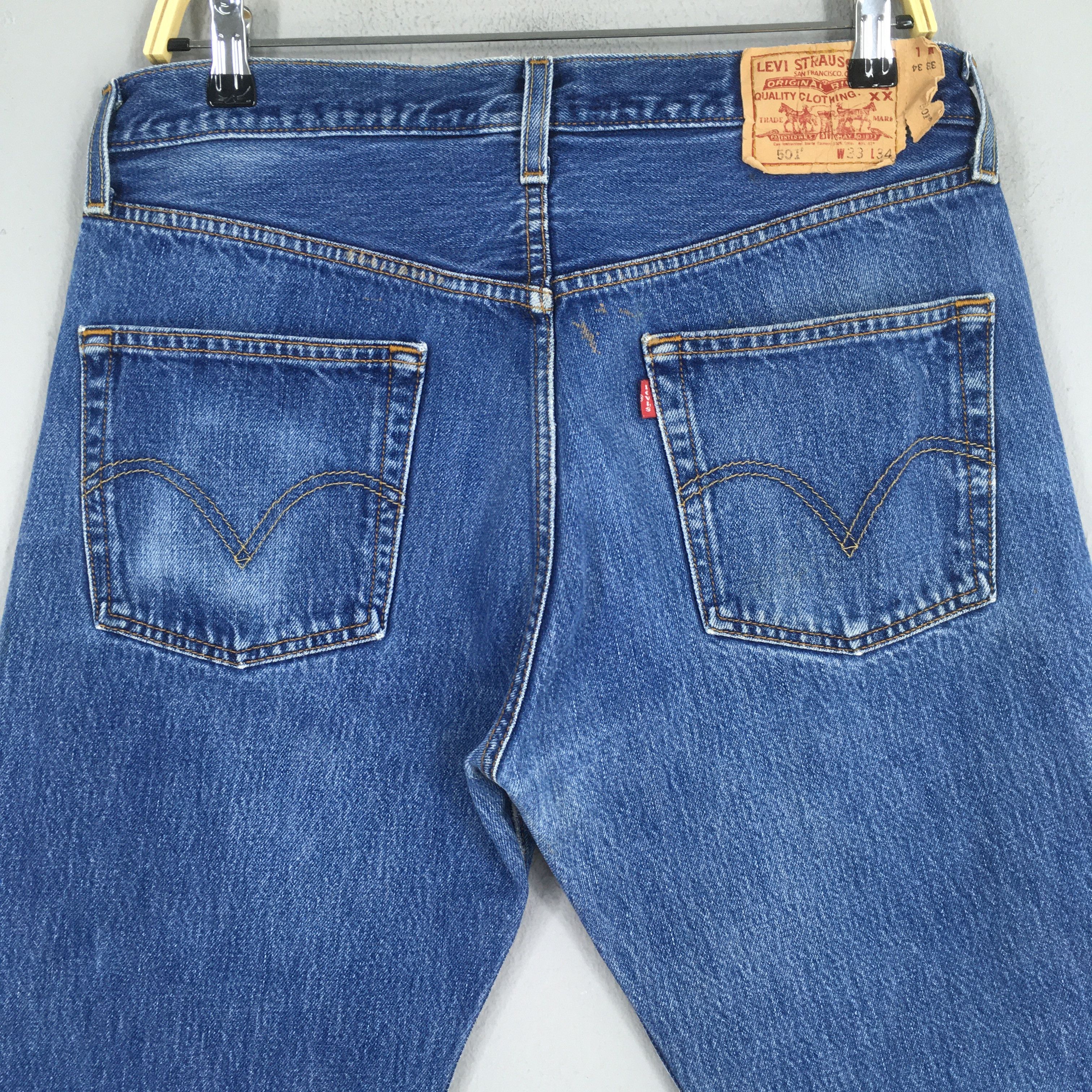 Levi's Size 30x32 Vintage 90s Levi's 501 Faded Blue Jeans S1390 Size US 30 / EU 46 - 8 Thumbnail