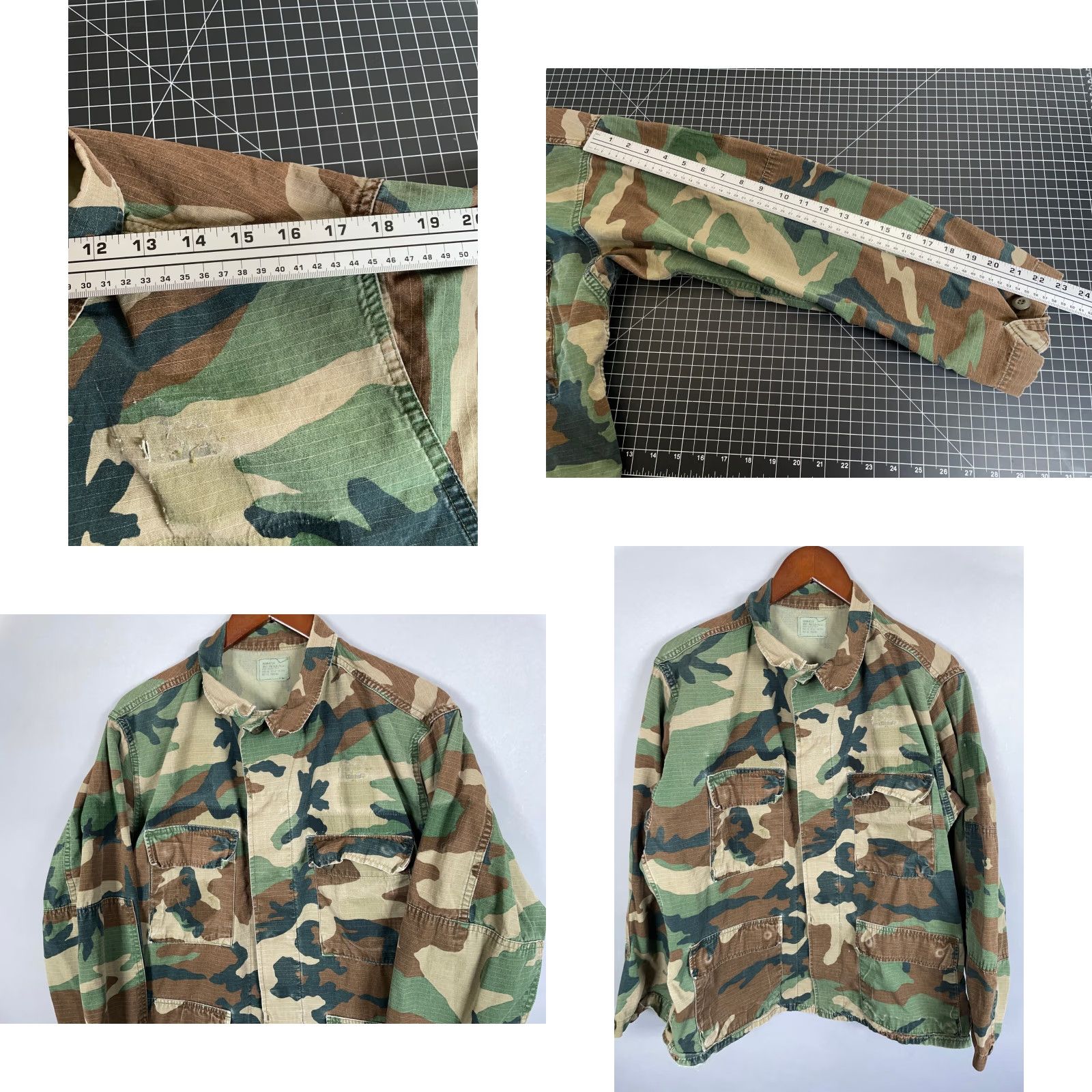 Vintage VTG Carbon Hill Army Woodland Camo Jacket Adult M Regular Green 80s Military Shirt Womens Mens? Size US M / EU 48-50 / 2 - 8 Thumbnail